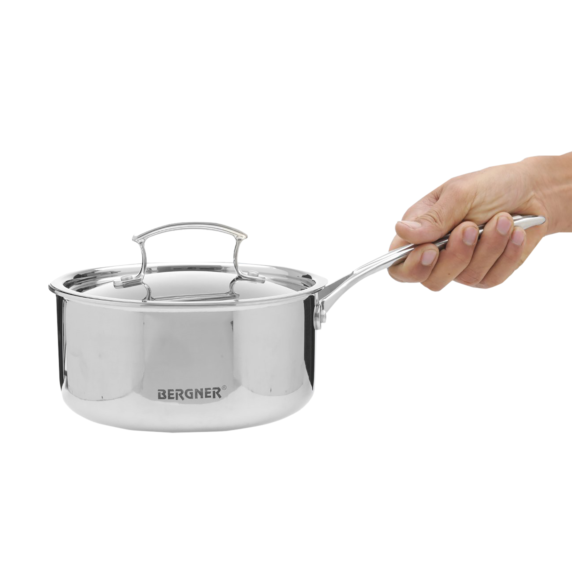 BERGNER Argent Tri-ply 1.6 Litre Sauce Pan 16 cm diameter with Lid 1.6 L  capacity Price in India - Buy BERGNER Argent Tri-ply 1.6 Litre Sauce Pan 16  cm diameter with Lid