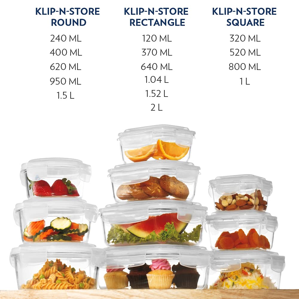 Buy Klip n Store Square Container 320 ml at Best Price Online in India -  Borosil