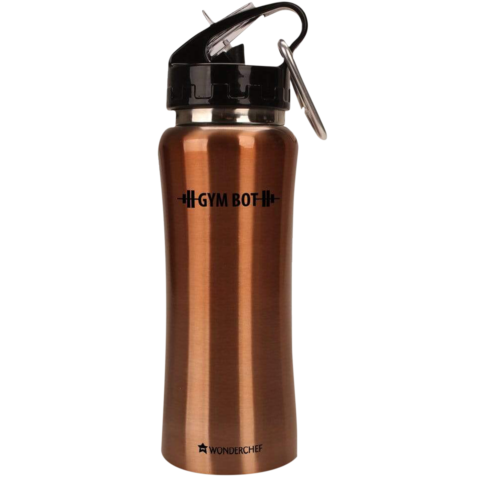 WONDERCHEF Gym-Bot 500ml Stainless Steel Single Wall Water Bottle (BPA Free, Copper)
