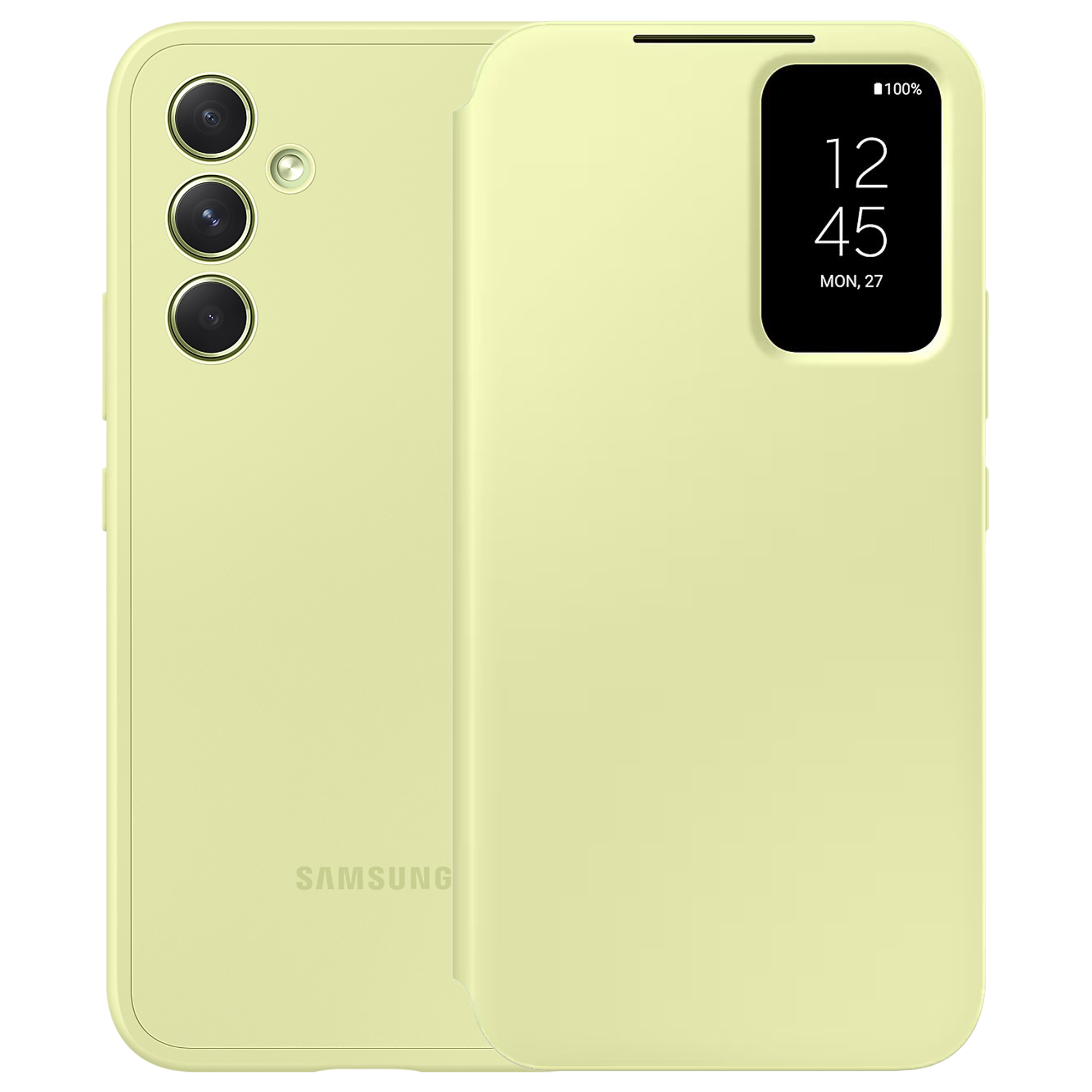 SAMSUNG Flip Case for Galaxy A54 (Display Window, Lime)