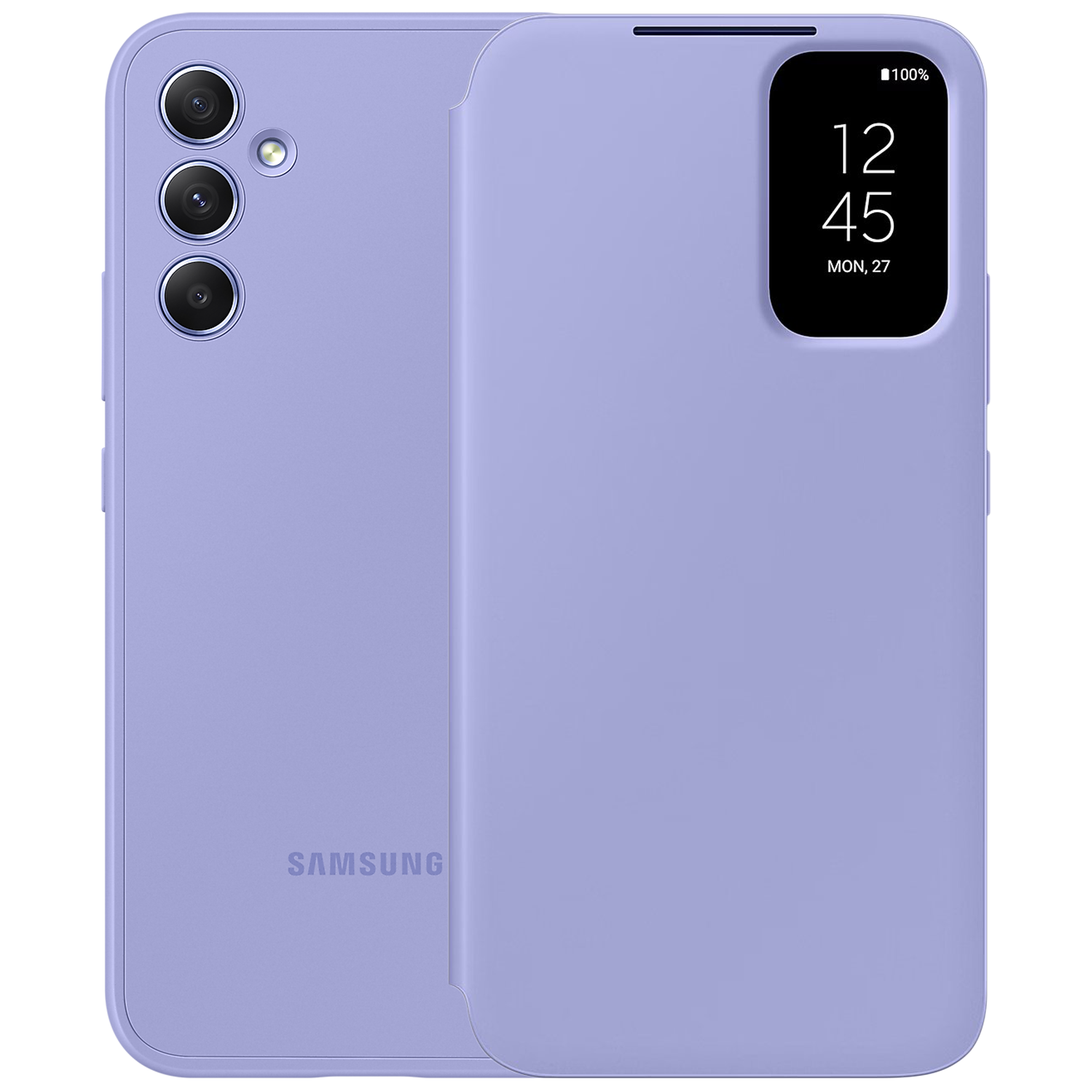 SAMSUNG Flip Case for Galaxy A34 (Display Window, Blueberry)