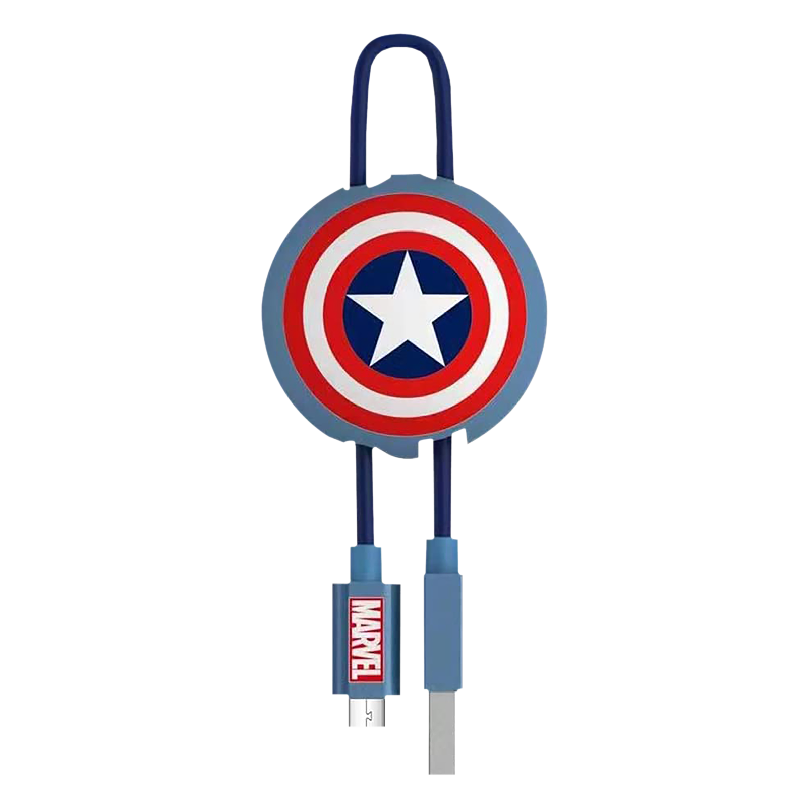 

Macmerise Captain America - Key Ring Type A to Micro USB Cable (MFi Certified, Multicolor)