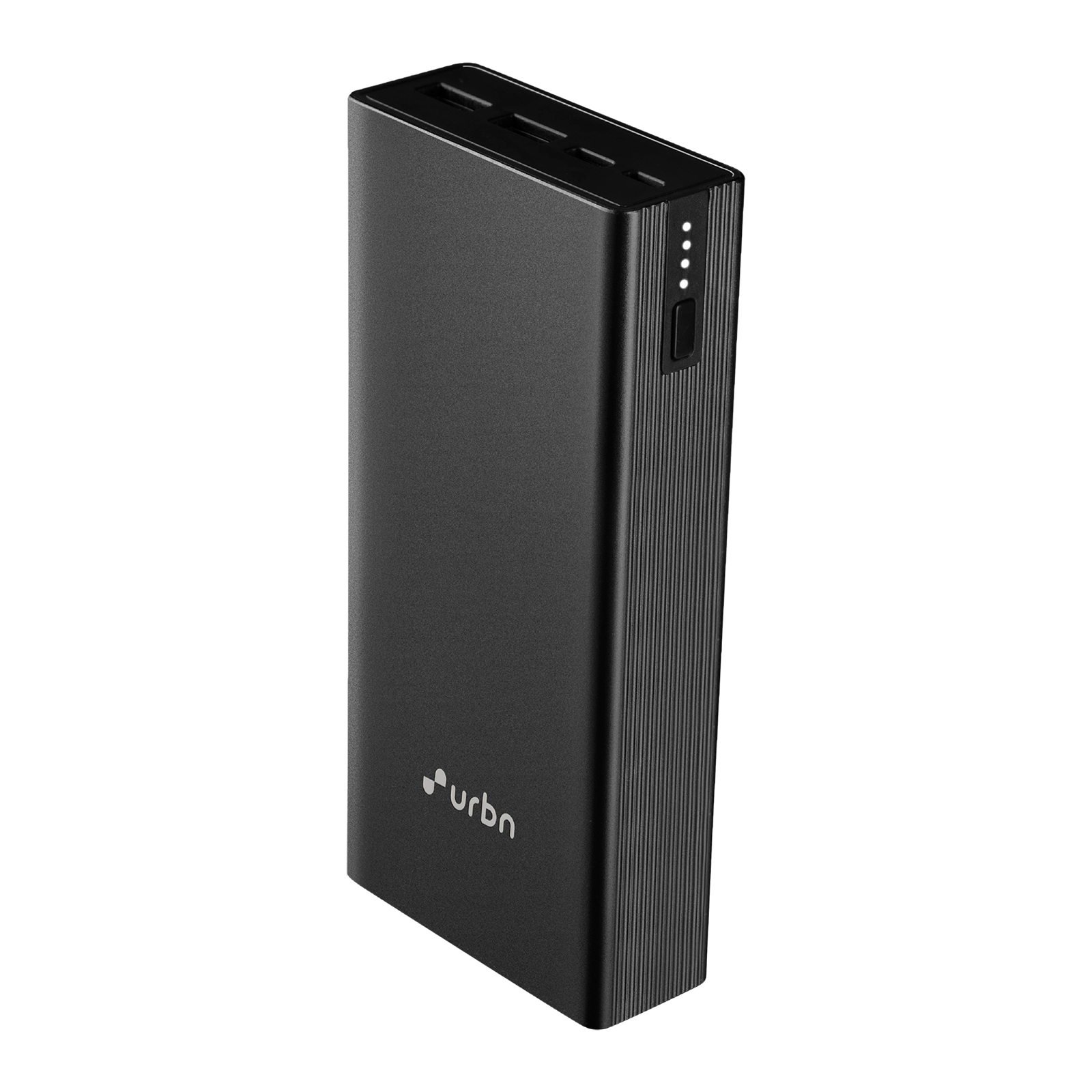 

urbn 20000 mAh 12W Fast Charging Power Bank (2 Type A, 1 Type C & Micro B, Metal Boby Premium Finish, LED Charge Indicator, Black)