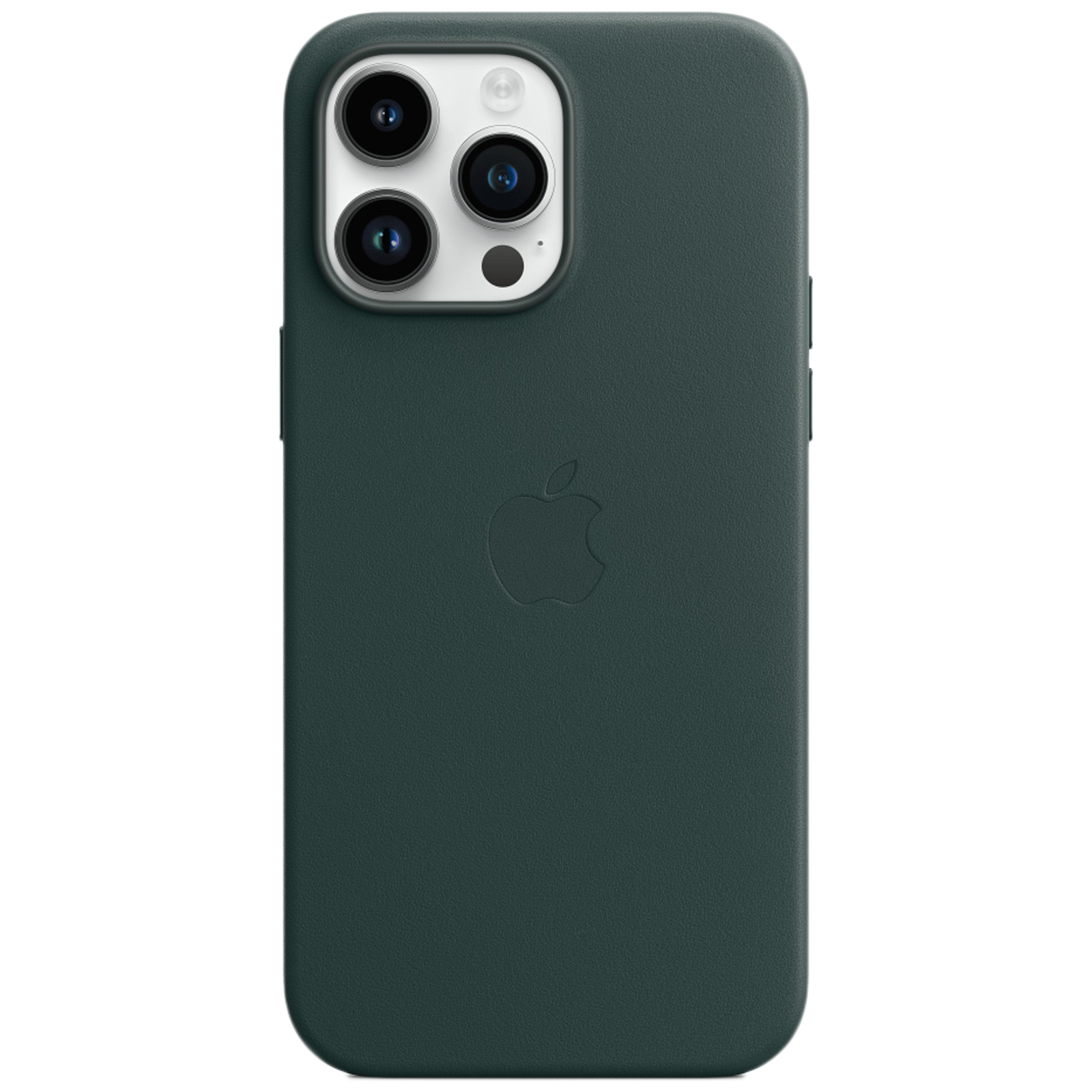 Apple Soft Leather Back Cover for Apple iPhone 14 Pro Max (MagSafe Charging Support, Forest Green)