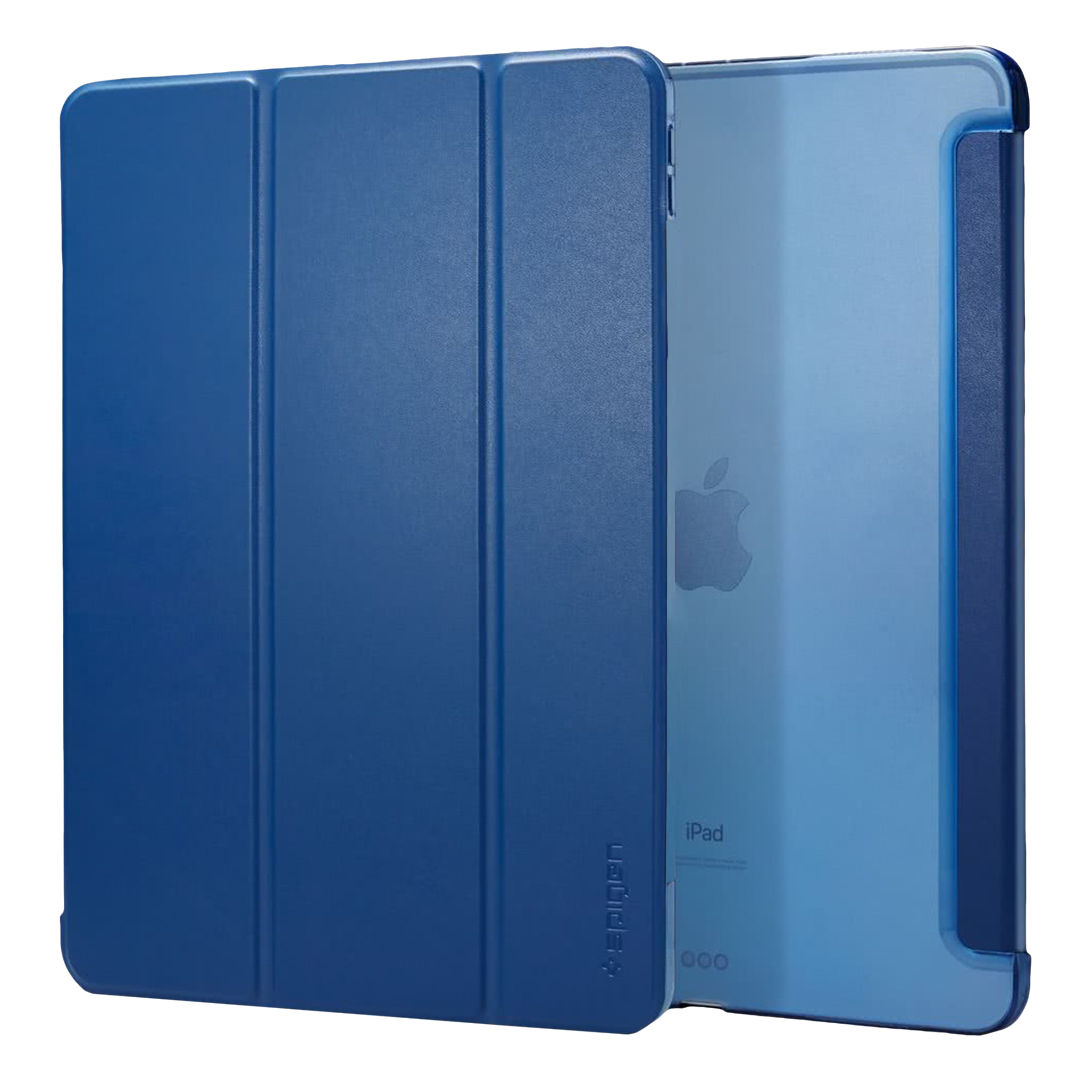 spigen Plastic, Polycarbonate & Polyurethane Leather Flip Cover for Apple iPad Pro 11 Inch (Wireless Charging Compatible, Blue)
