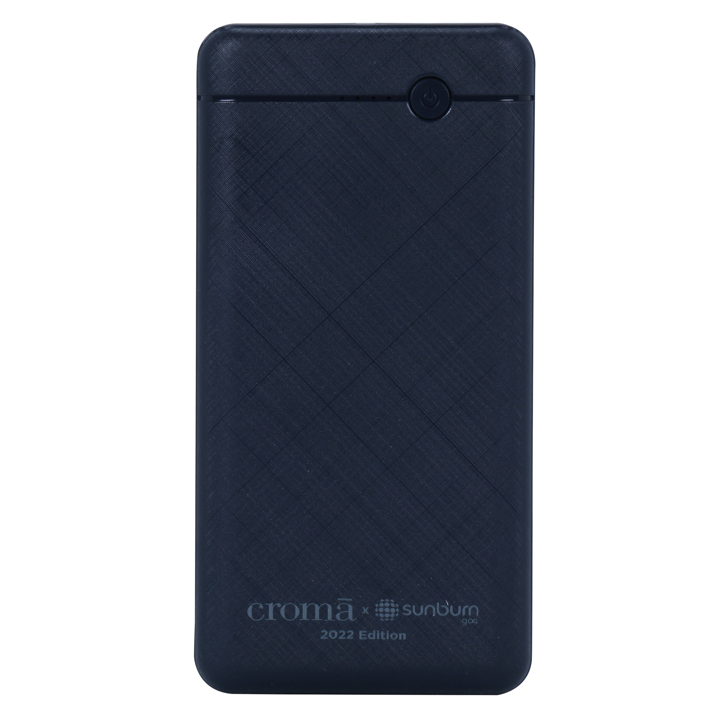 

Croma Sunburn Edition 10000 mAh 12W Power Bank (2 Type A, 1 Type C & Micro B, Plastic Body Material, LED Charge Indicator, Blue)