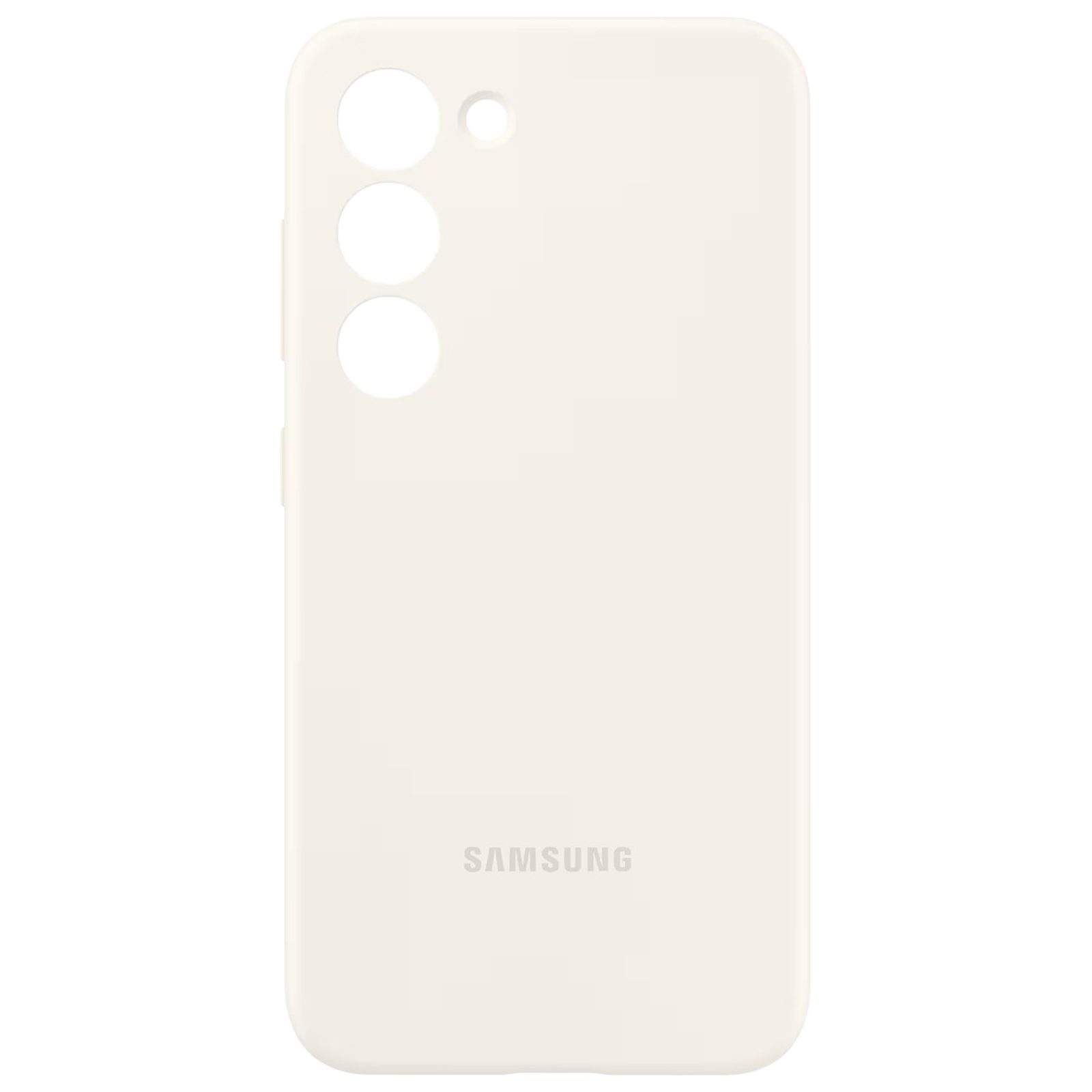SAMSUNG Silicone Back Case for Galaxy S23 (Scratch Resistant, Cream)