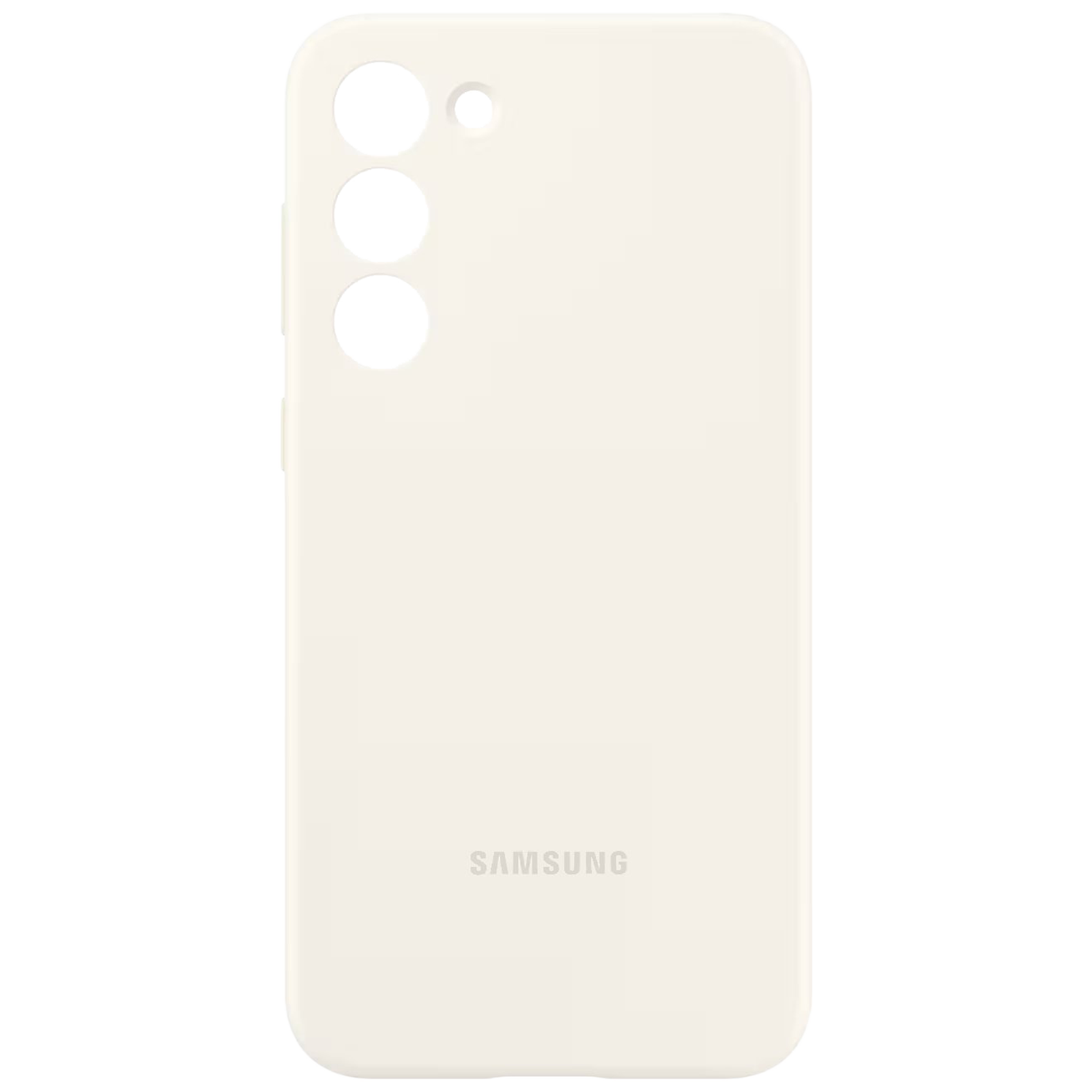 SAMSUNG Soft Silicone Back Case for Galaxy S23 Plus (Cream)