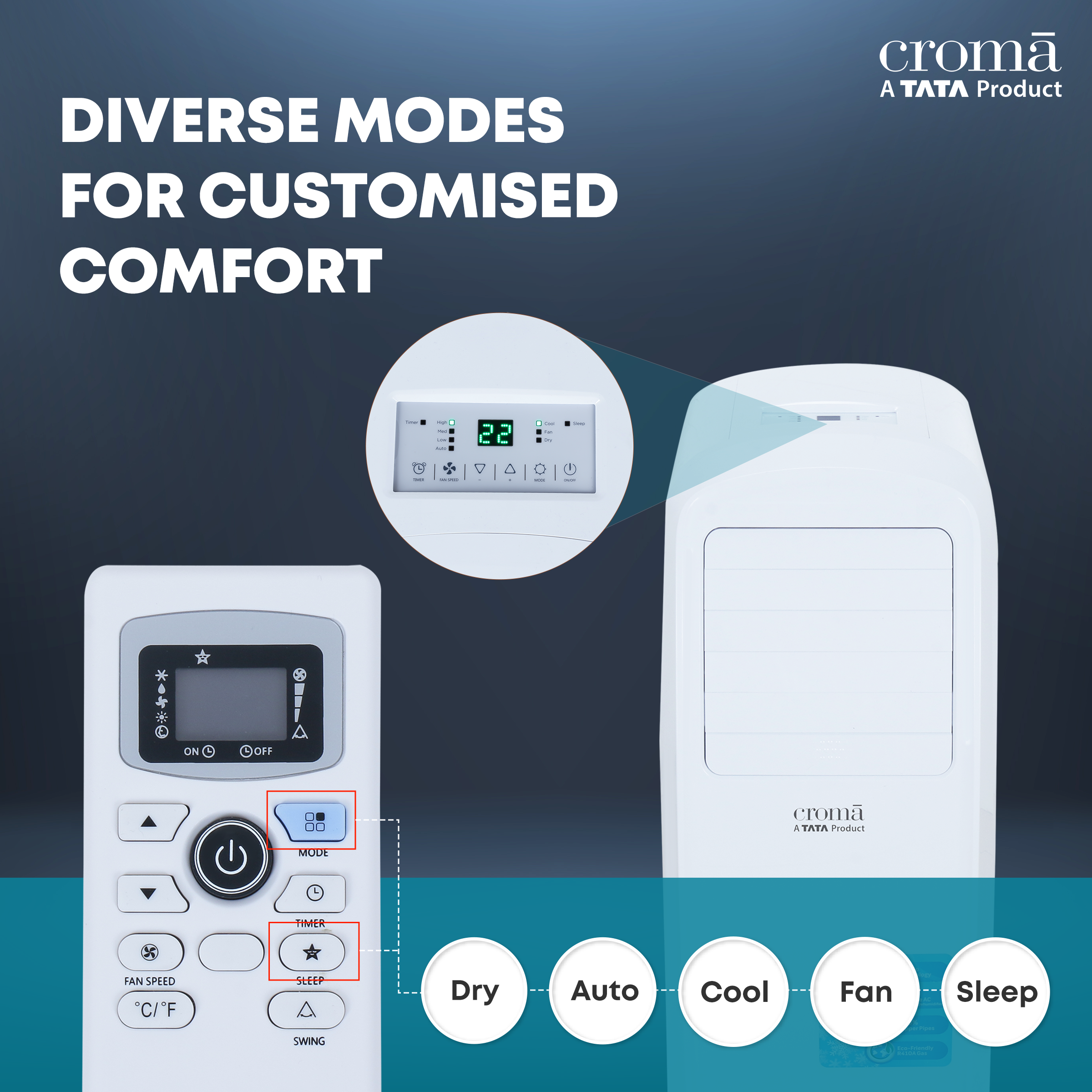 tata croma portable ac price