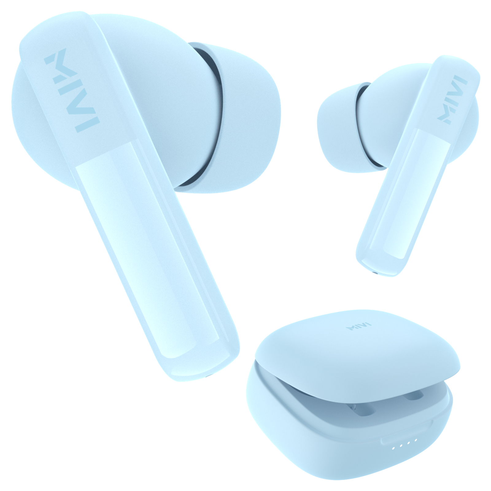 MIVI DuoPods T20 TWS Earbuds with Environmental Noise Cancellation (IPX4 Water Resistant, 45 Hours Playtime, Brisk Blue)