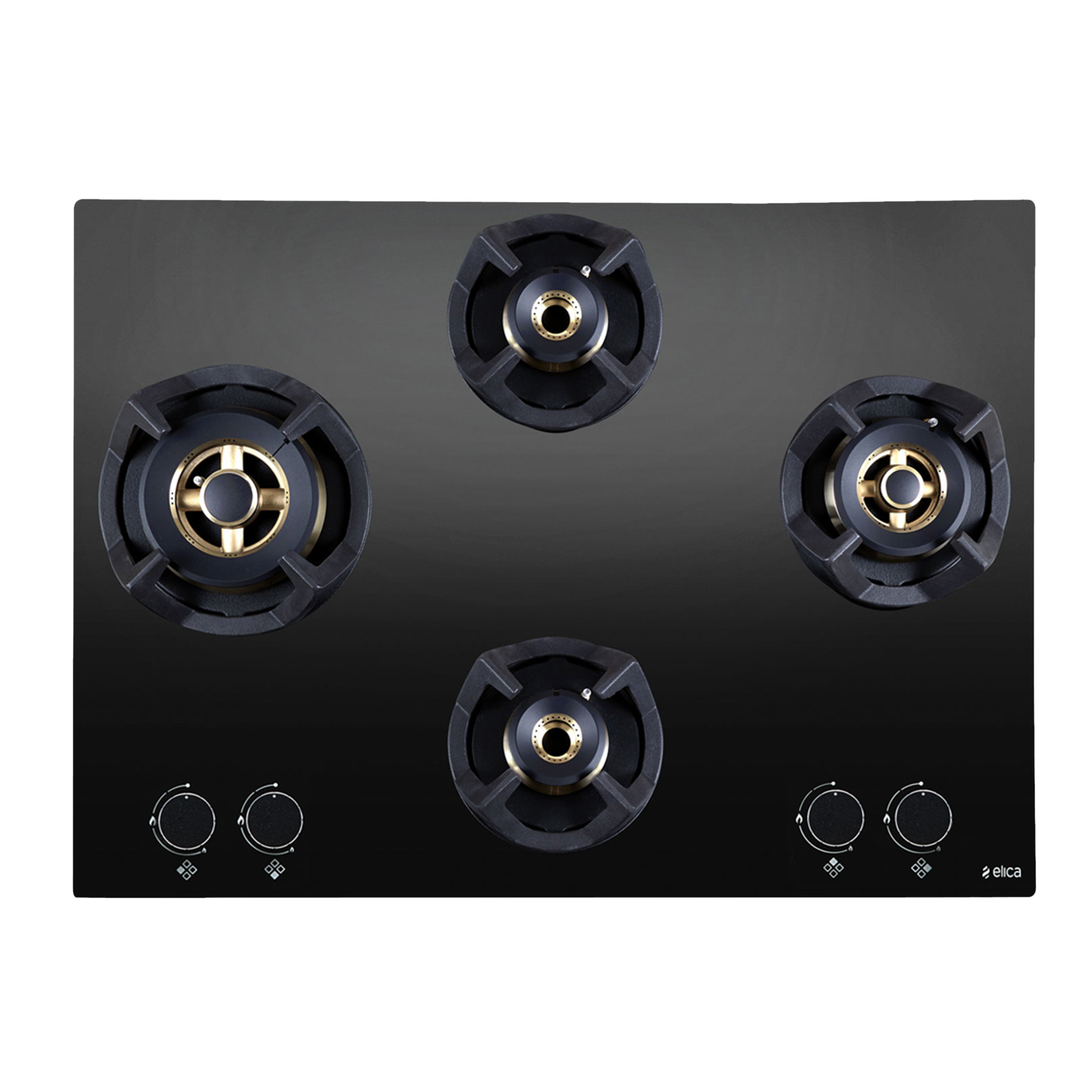 

elica CLASSIC FB MFC 4B 70 MT Glass Top 4 Burner Automatic Electric Hob (Cast Iron Support, Black), No color