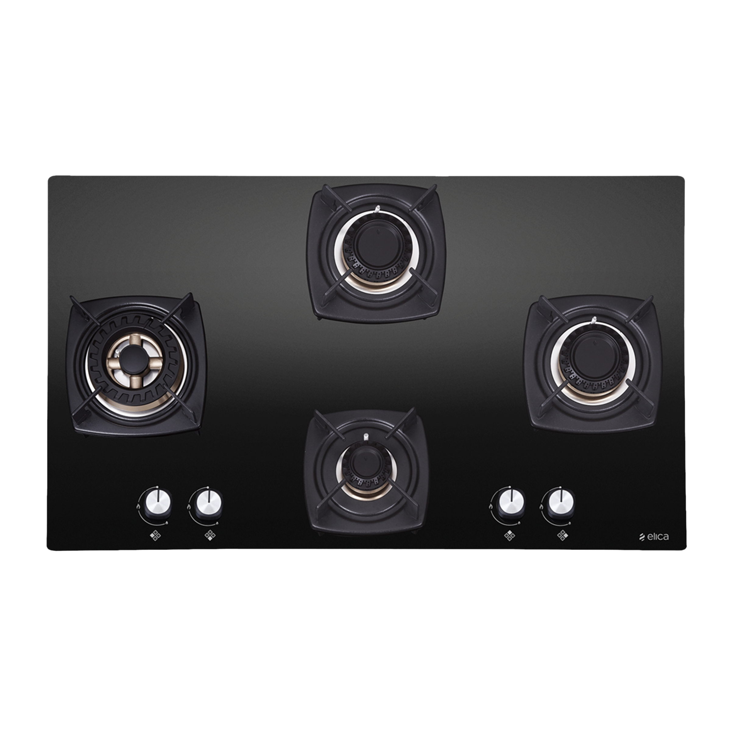 

Elica DT FB MFC 4B 91 SWIRL Glass Top 4 Burner Automatic Electric Hob (Cast Iron Grid, Black)