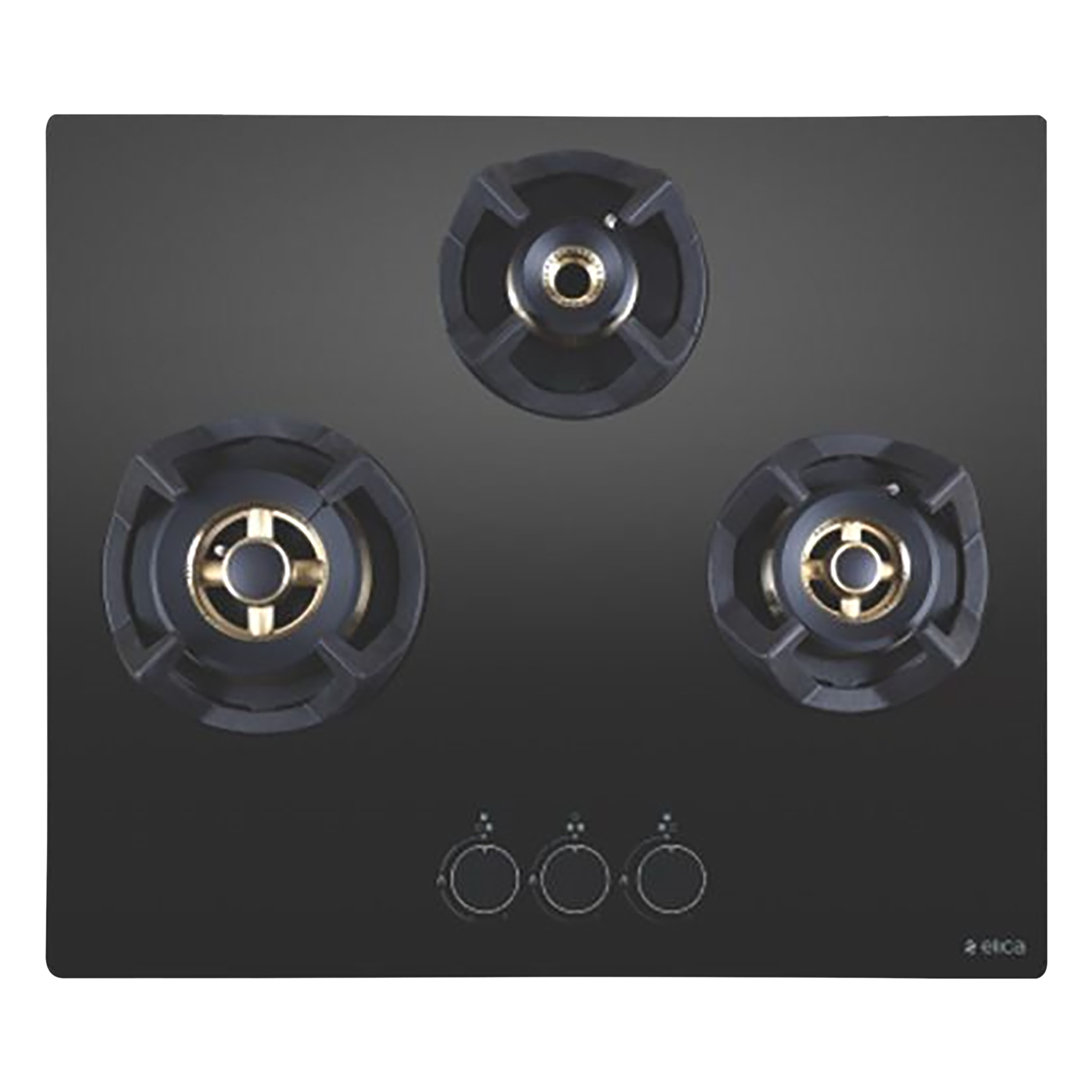 Elica CLASSIC FLEXI FB MFC 3B 60 MT FFD Glass Top 3 Burner Automatic Electric Hob (Round Metallic Knob, Black)