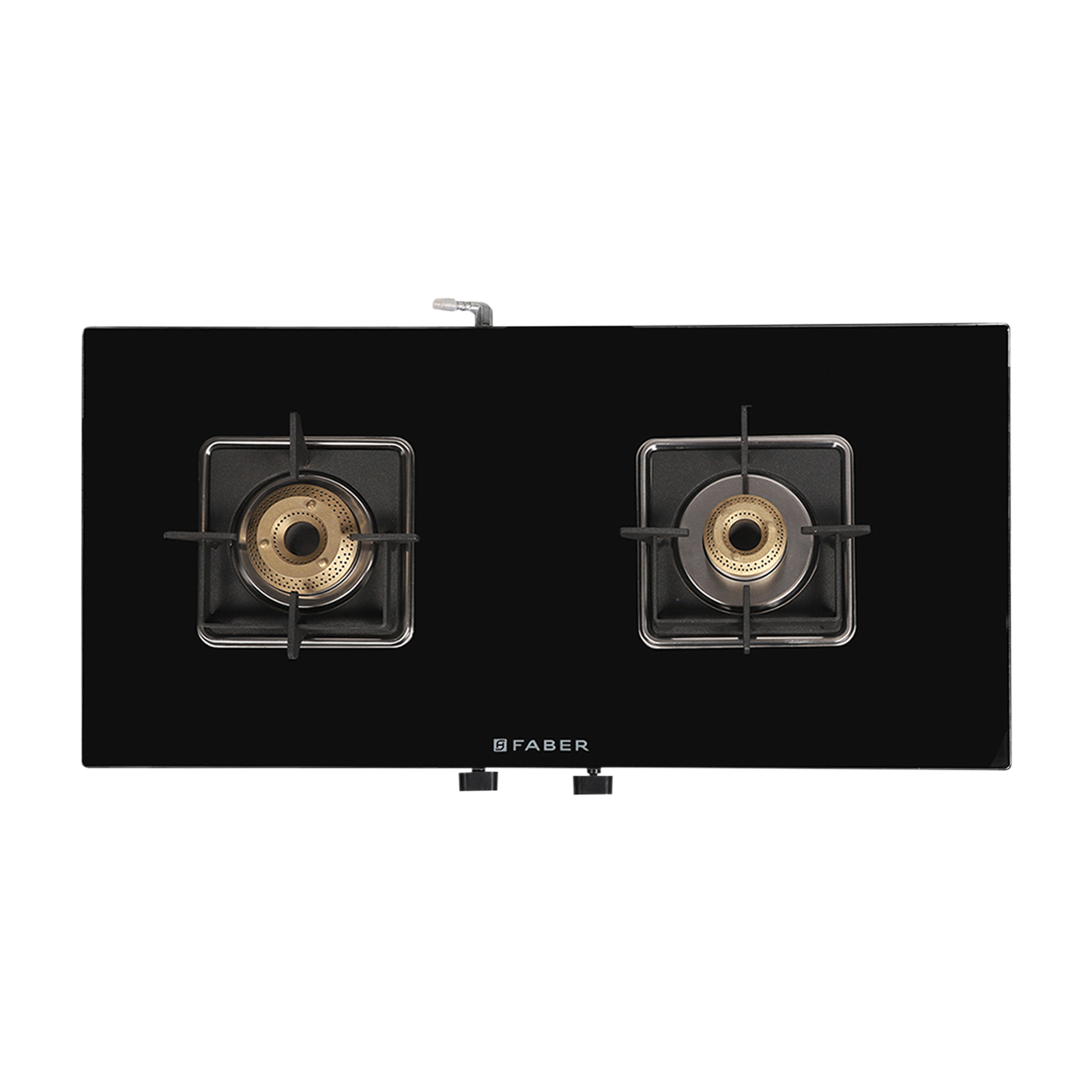 

Faber Remo 2BB BK Toughened Glass Top 2 Burner Manual Gas Stove (Premium Quality Knob, Black)