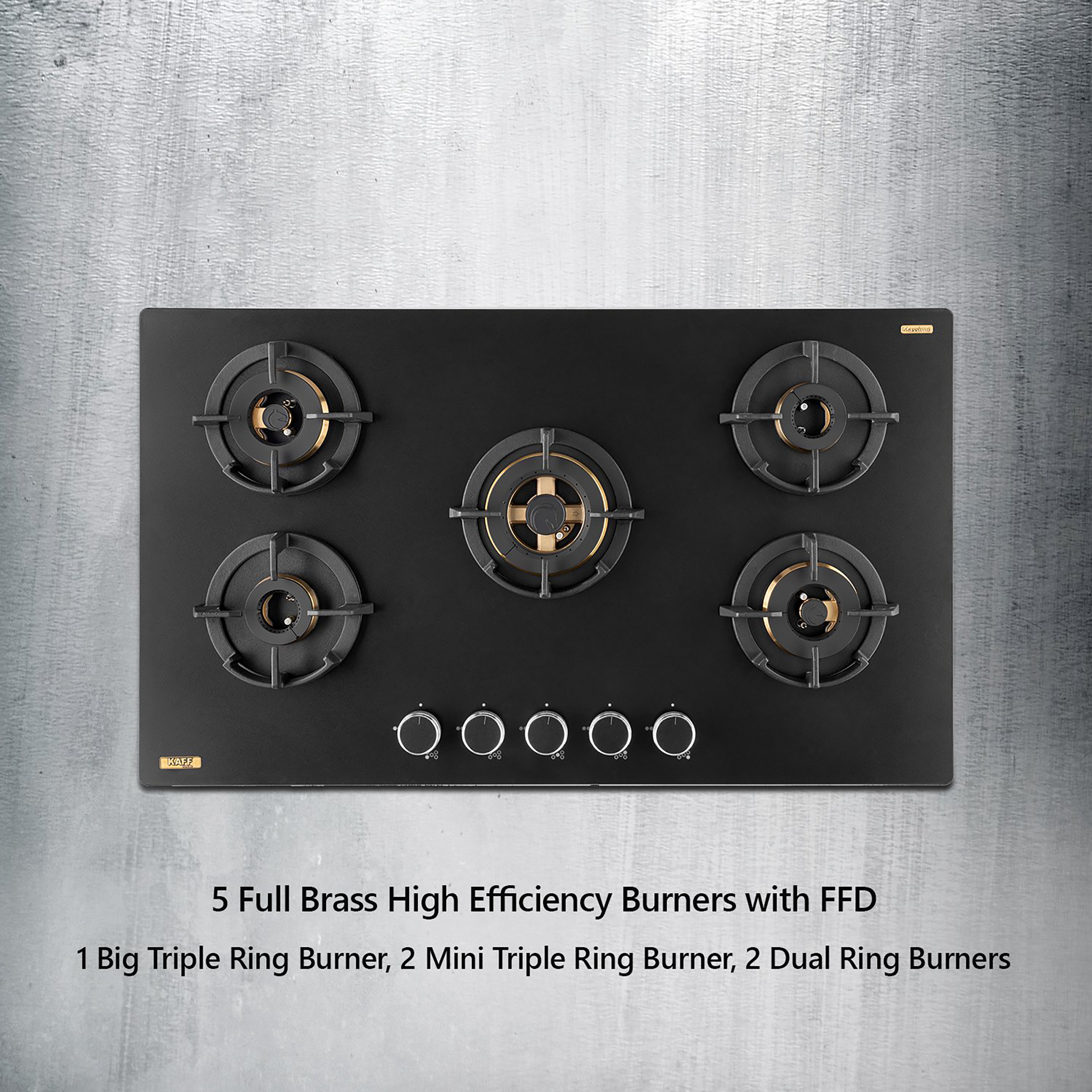 Table Top KAFF ALNF 865 Gas Stove, For Kitchen, Stainless Steel