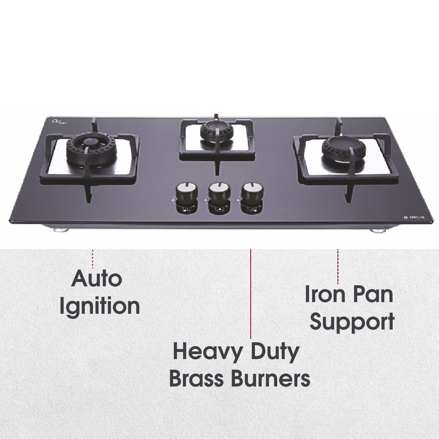 Buy elica FLEXI AB 470 DX DFS 4 Burner Automatic Hob (Battery Operated,  Black) Online - Croma
