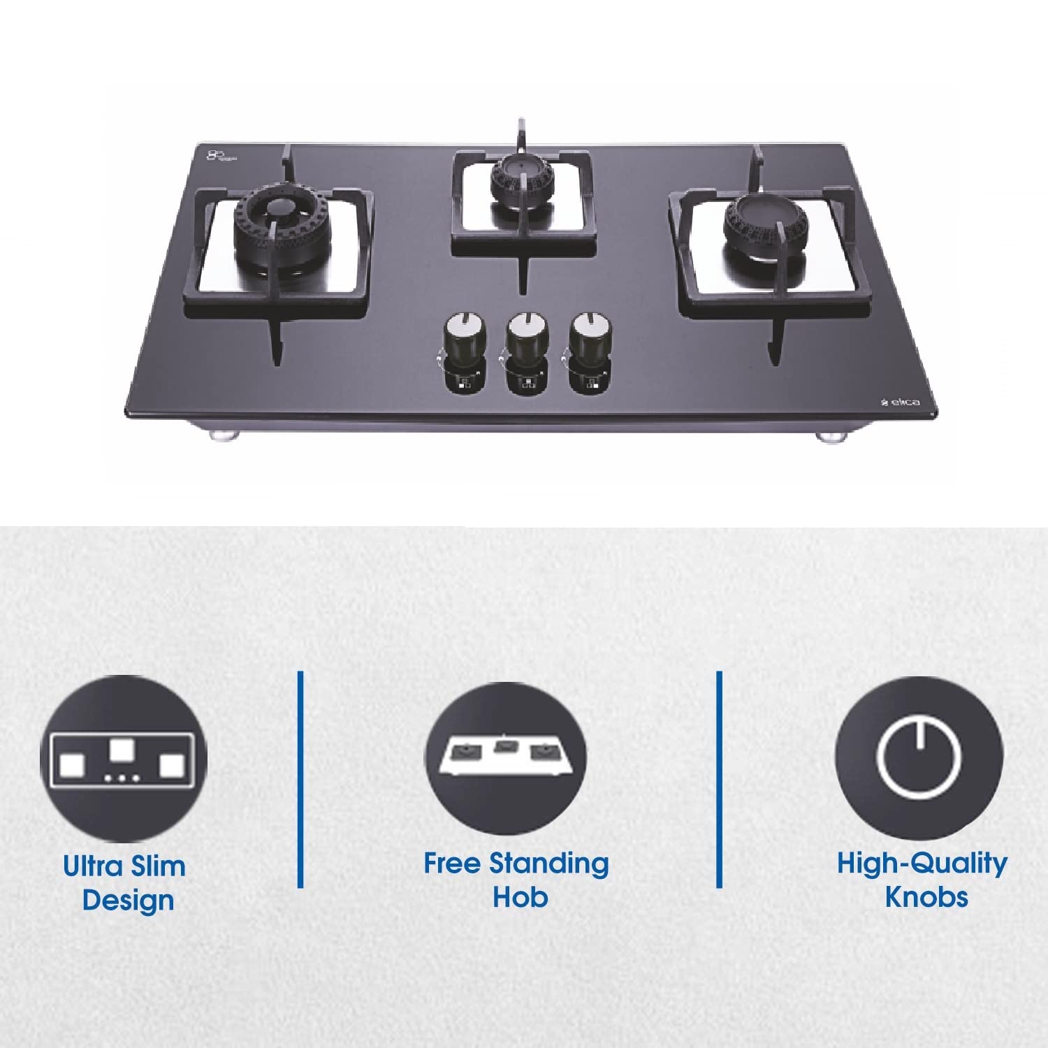 Buy elica FLEXI AB 470 DX DFS 4 Burner Automatic Hob (Battery Operated,  Black) Online - Croma