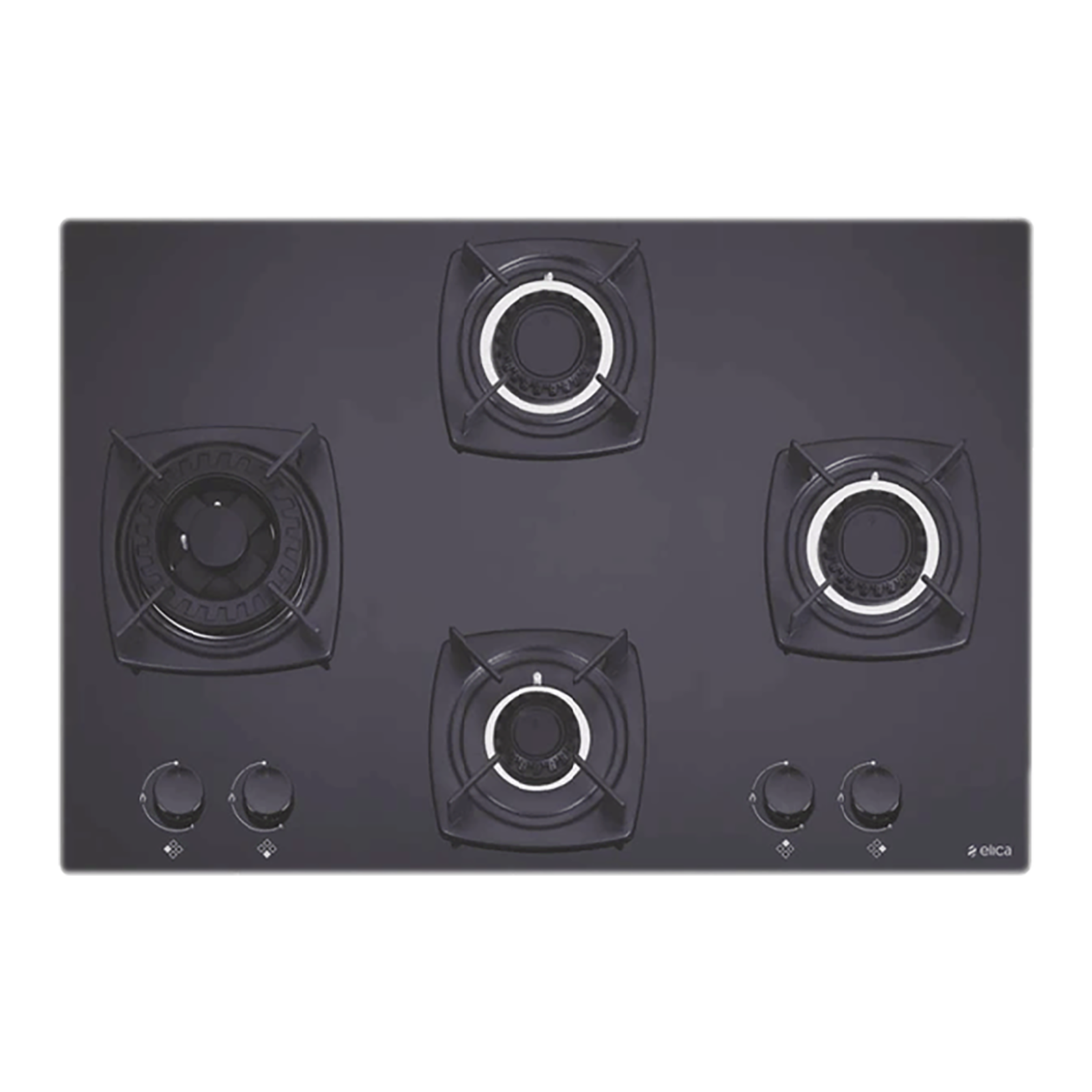 

Elica DT MFC 4B 70 SWIRL Glass Top 4 Burner Automatic Hob (Cast Iron Grid, Black)