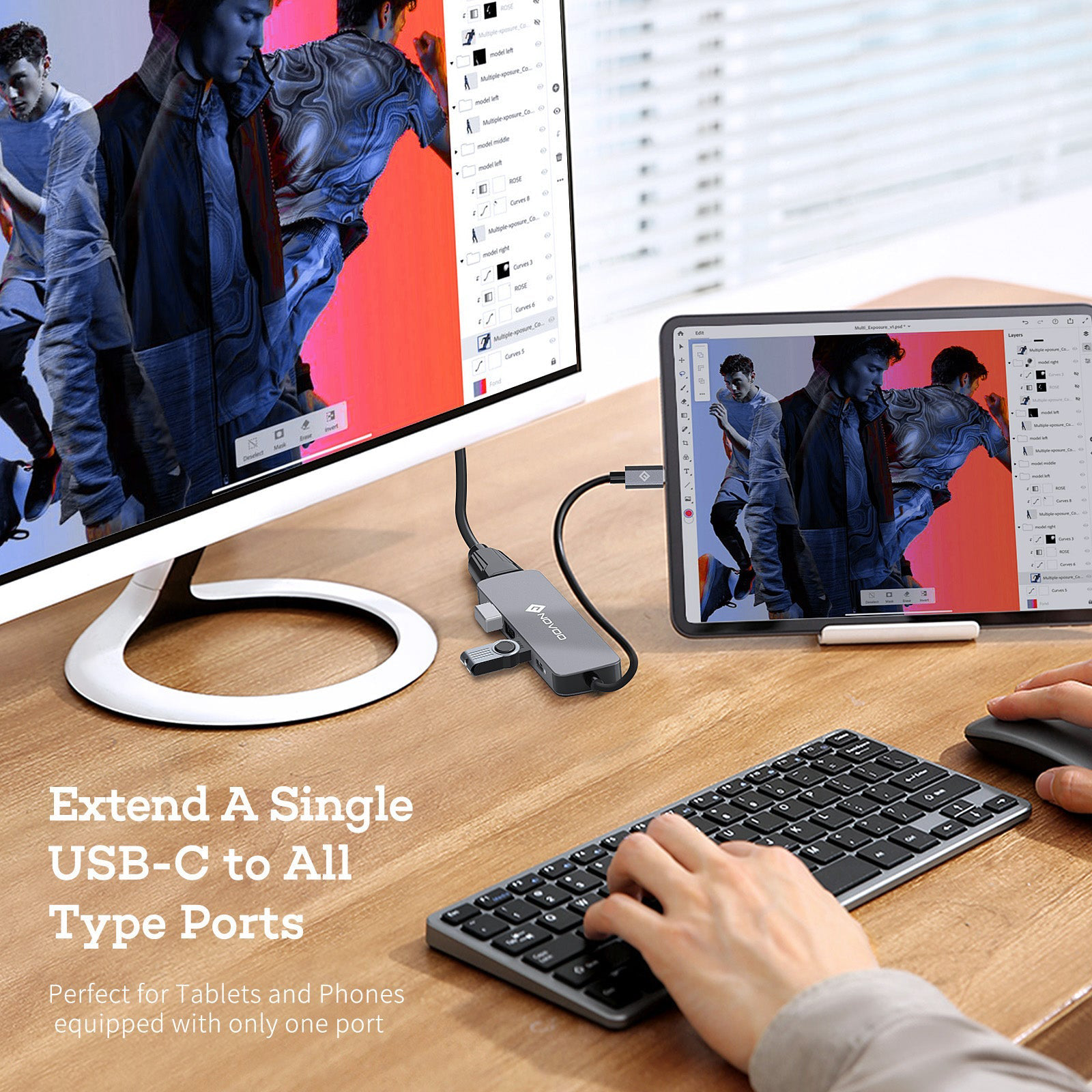 Hub USB C NOVOO 5-en-1 (via coupon) –