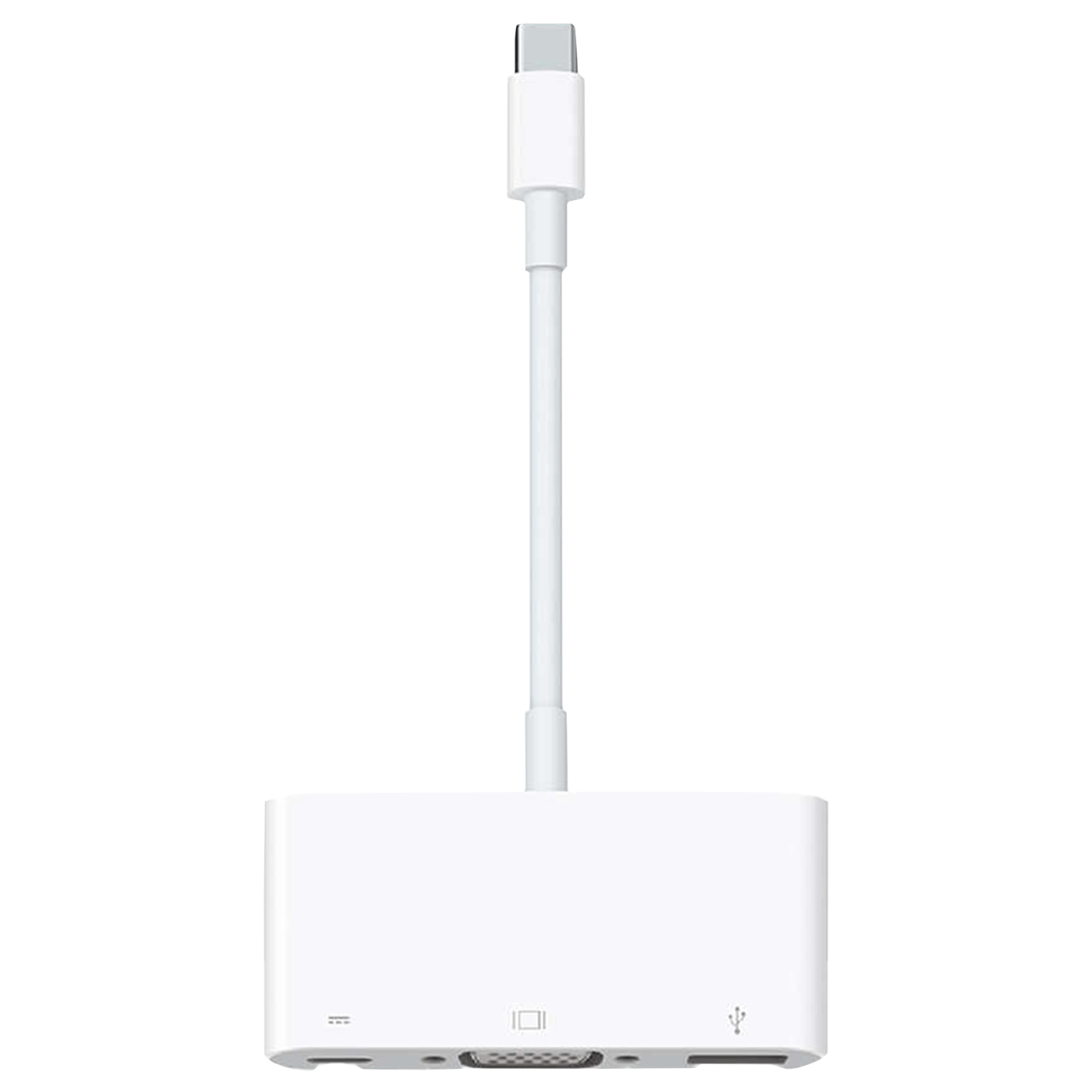 Apple USB Type C to USB Type A, VGA Port, Thunderbolt 3 USB C Multi-Port Adapter (Sync & Charge, White)