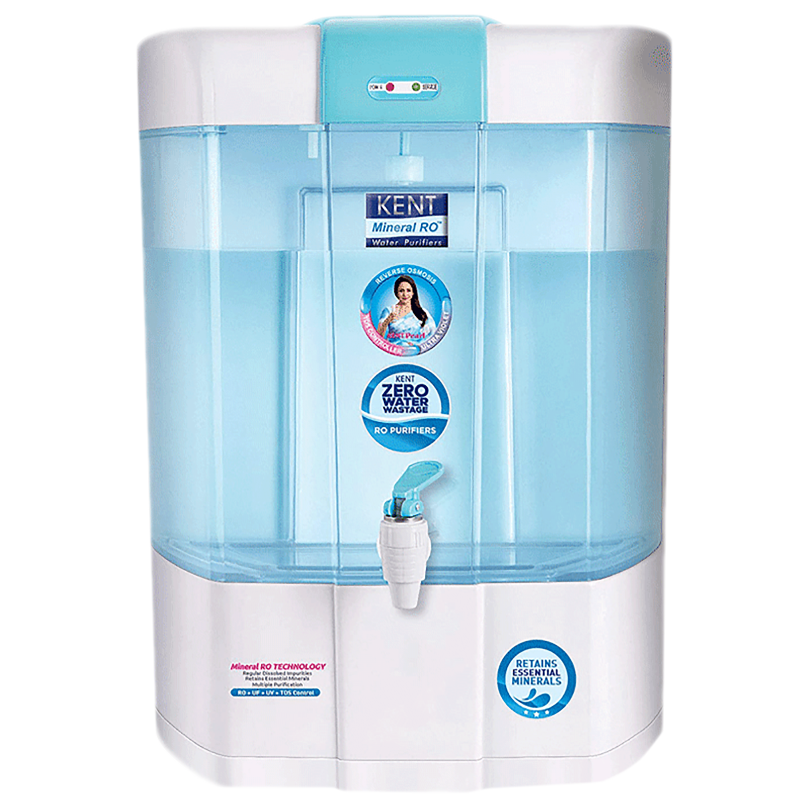 Buy KENT Pearl 8L RO + UV + UF + UV-in-tank + TDS Water Purifier with  Detachable Storage Tank and Zero Water Wastage (White) Online - Croma