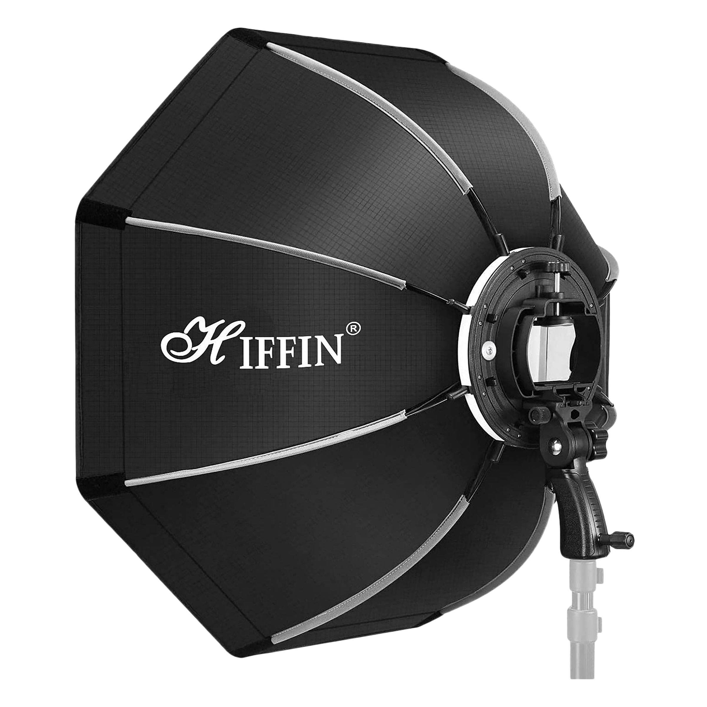 HIFFIN Softbox with 9 Fit Light Stand for All Flash Speedlights (Lightweight & Portable)