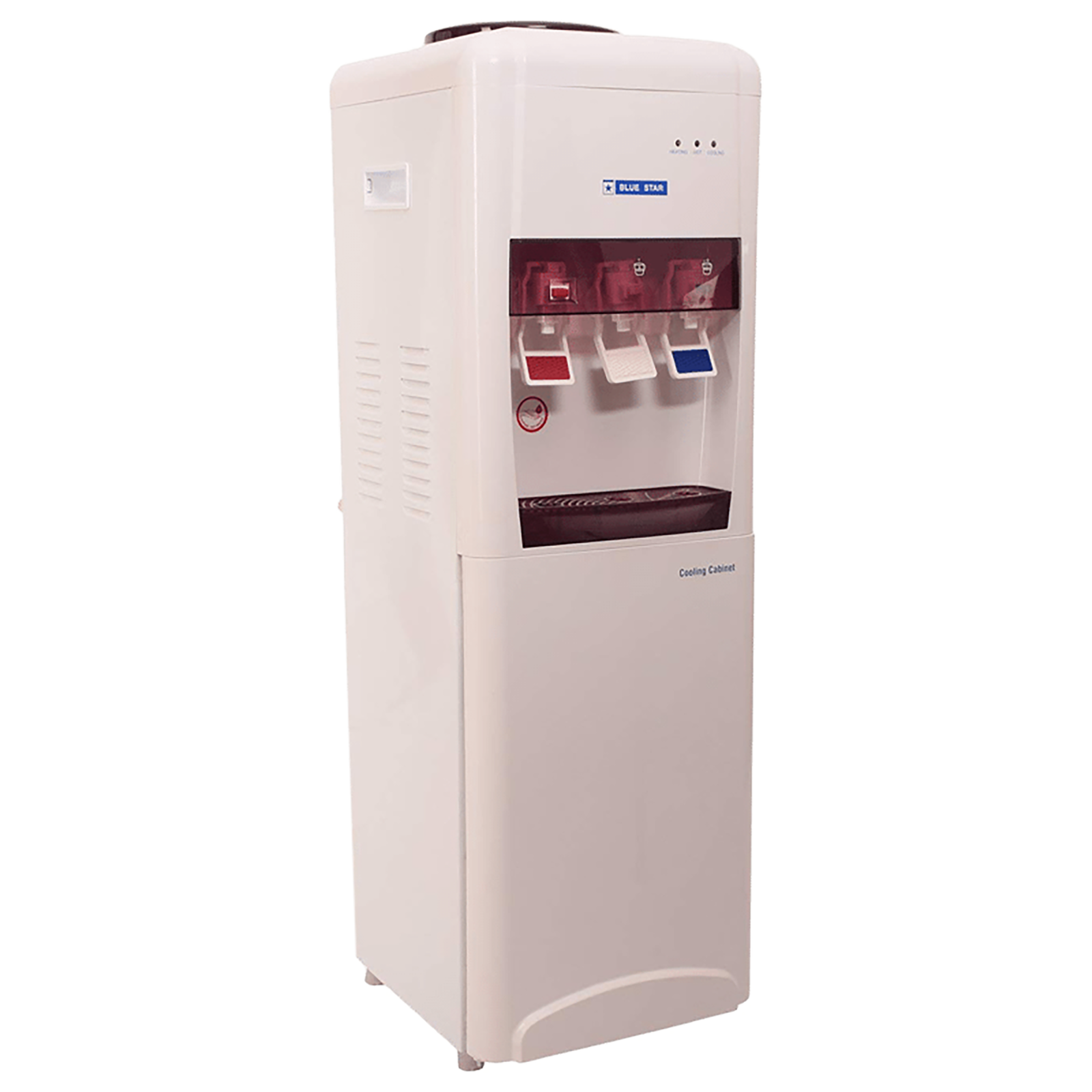Blue Star H Series Hot, Cold & Normal Top Load Water Dispenser with Cooling Cabinet (White/Coffee)