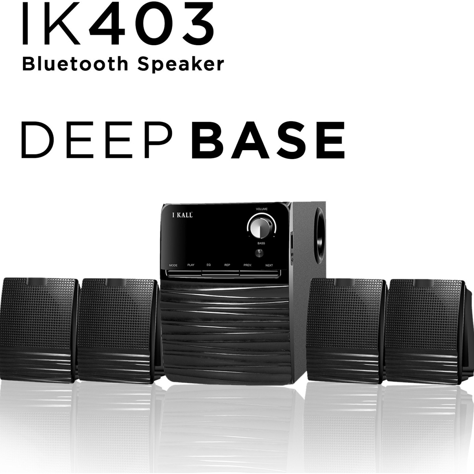 Buy I KALL IK-403 60W Bluetooth Home Theatre with Remote (Deep Bass, 4.1  Channel, Black) Online - Croma