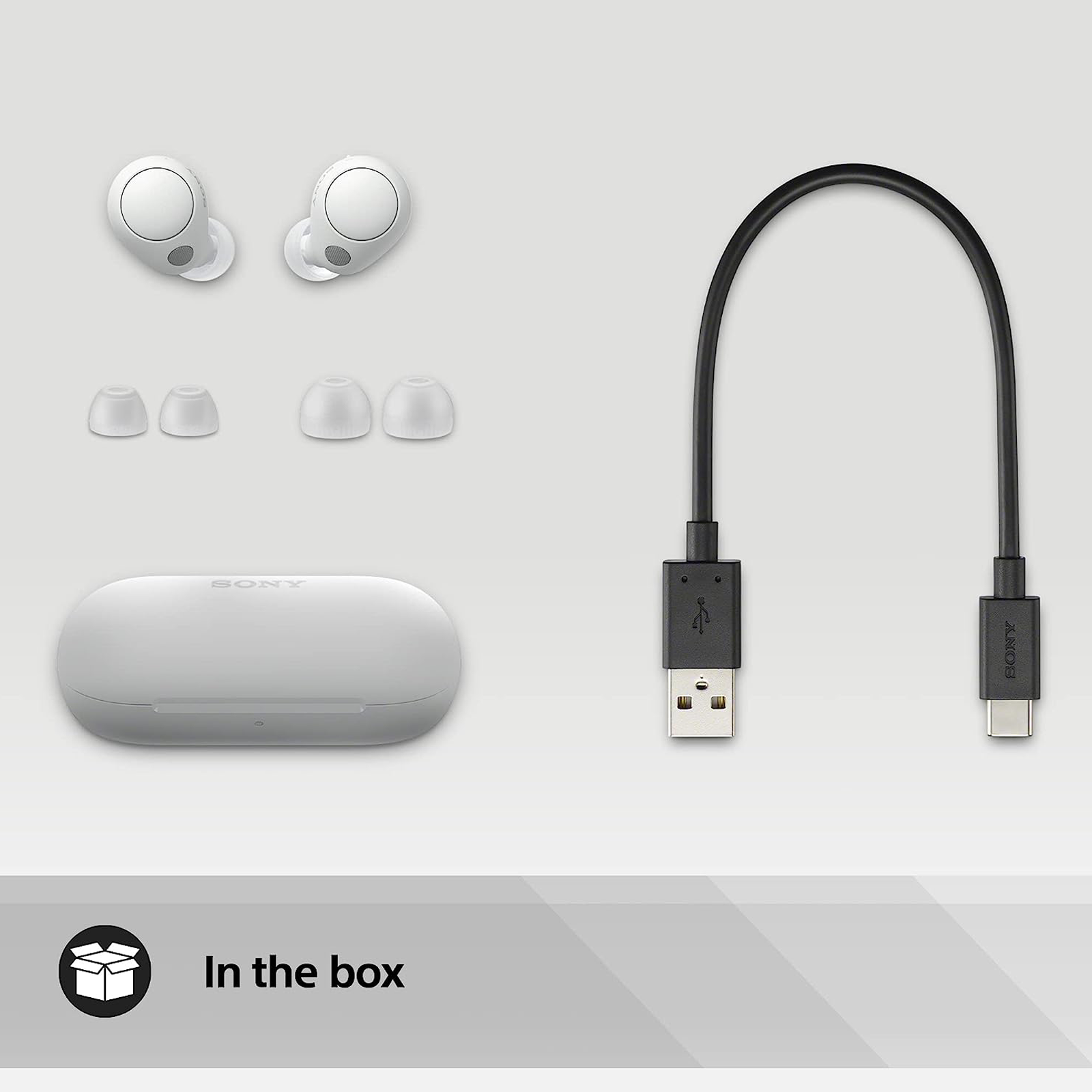  Sony WF-C700N Truly Wireless Noise Canceling in-Ear Bluetooth  Earbud Headphones with Mic and IPX4 Water Resistance, White : Electronics