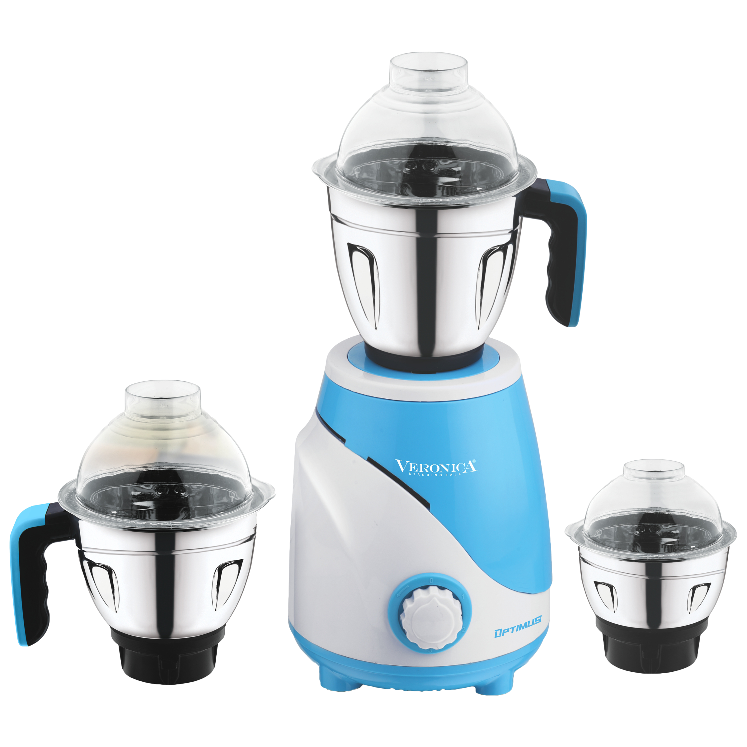 

Veronica Optimus 1000 Watt 3 Jars Mixer Grinder (18000 RPM, 3 Speed Settings, Blue and White)