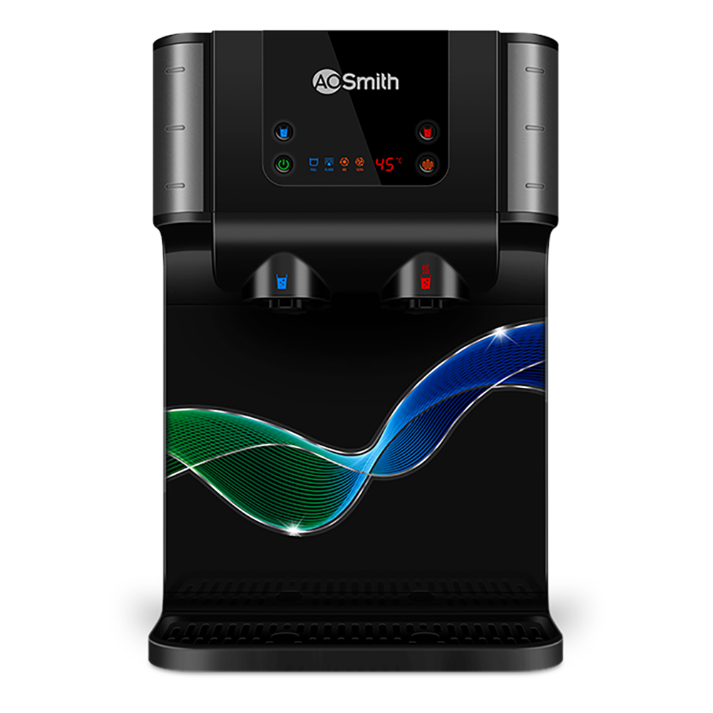 AO Smith ProPlanet P7 10L RO + SCMT Hot & Cold Water Purifier with 8 Stage Purification (Black)