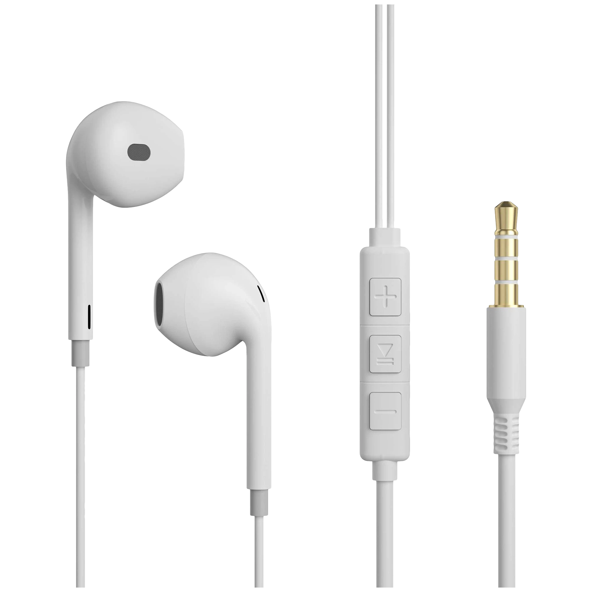 GIZmore ME340 Wired Earphone with Mic (In Ear, White)