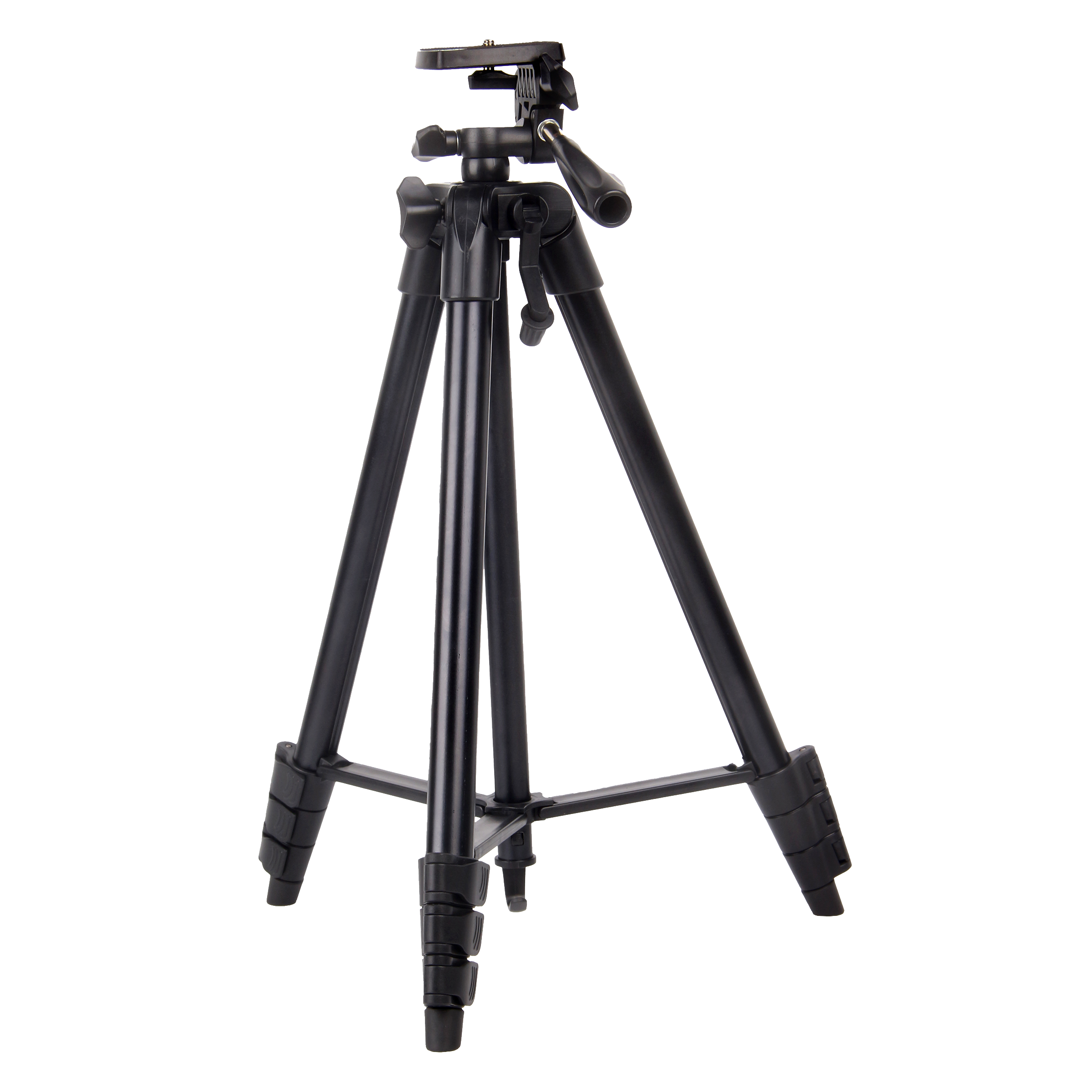 Croma 134cm Adjustable Tripod for Mobile and Camera (Axis Lock, Black)