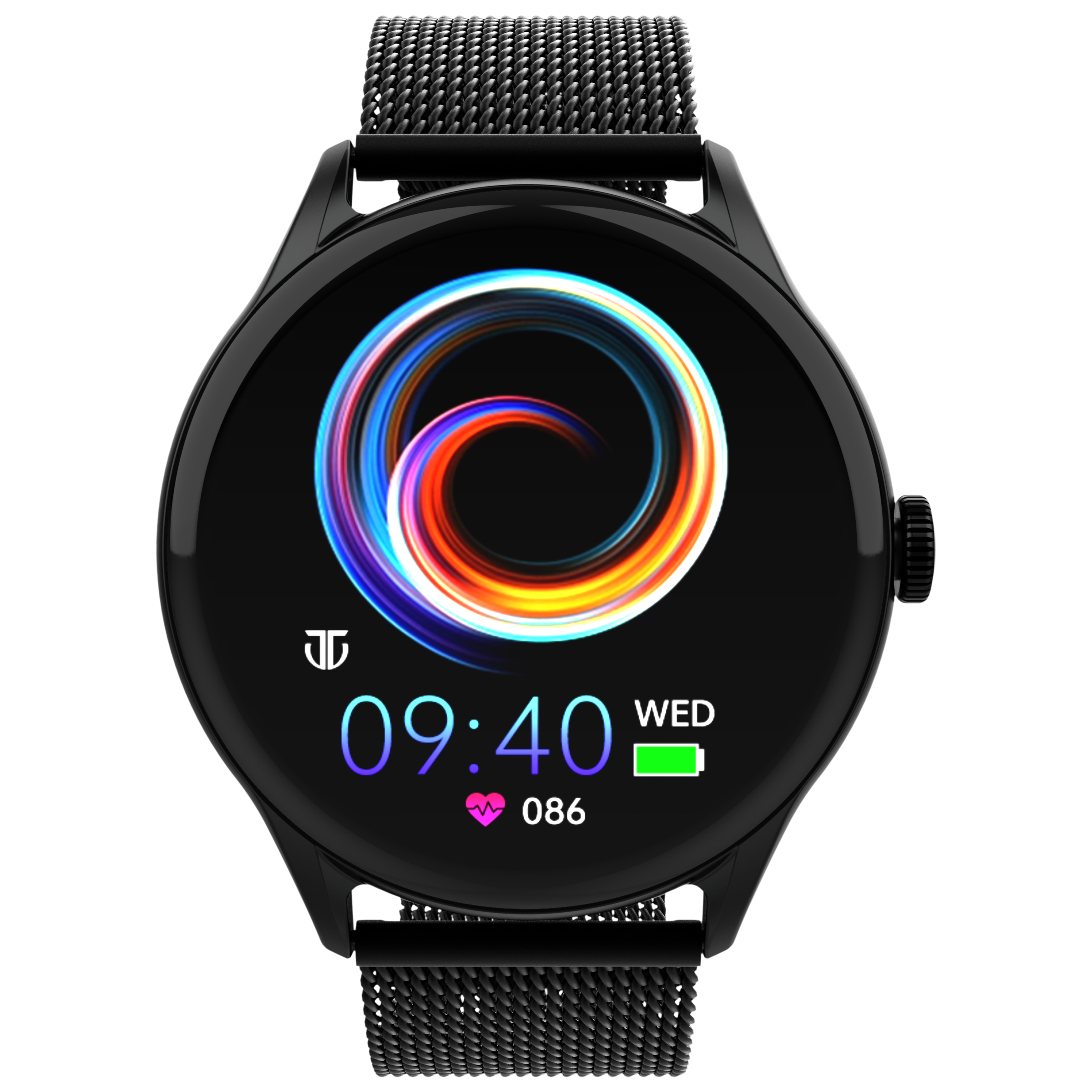 TITAN Evoke Smartwatch with Bluetooth Calling (36.32mm AMOLED Display, IP68 Water Resistant, Black Strap)