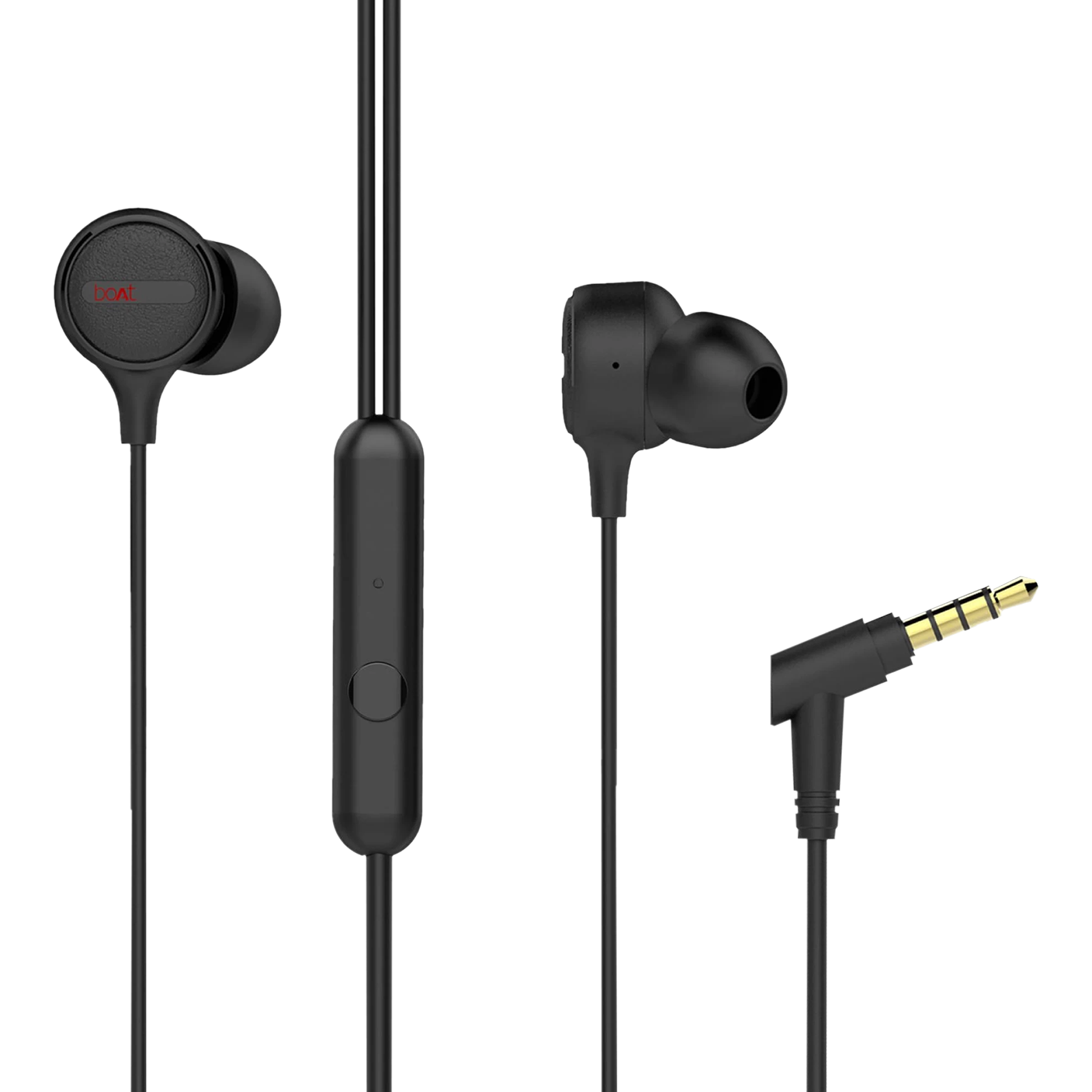 

boAt BassHeads 103 Wired Earphone with Mic (In Ear, Black)