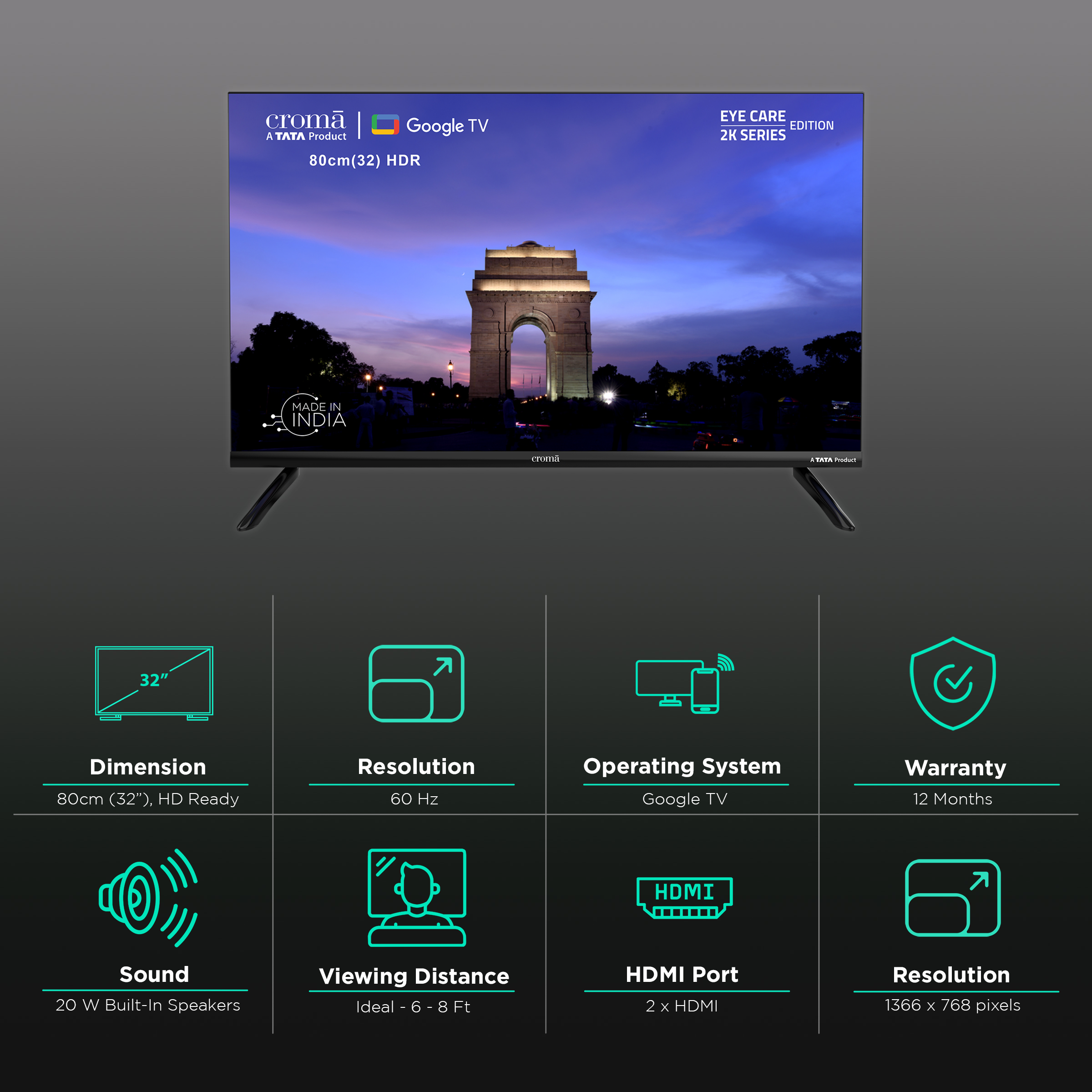 Buy LG LQ64 80 cm (32 inch) HD Ready LED Smart WebOS TV with Active HDR  Online - Croma