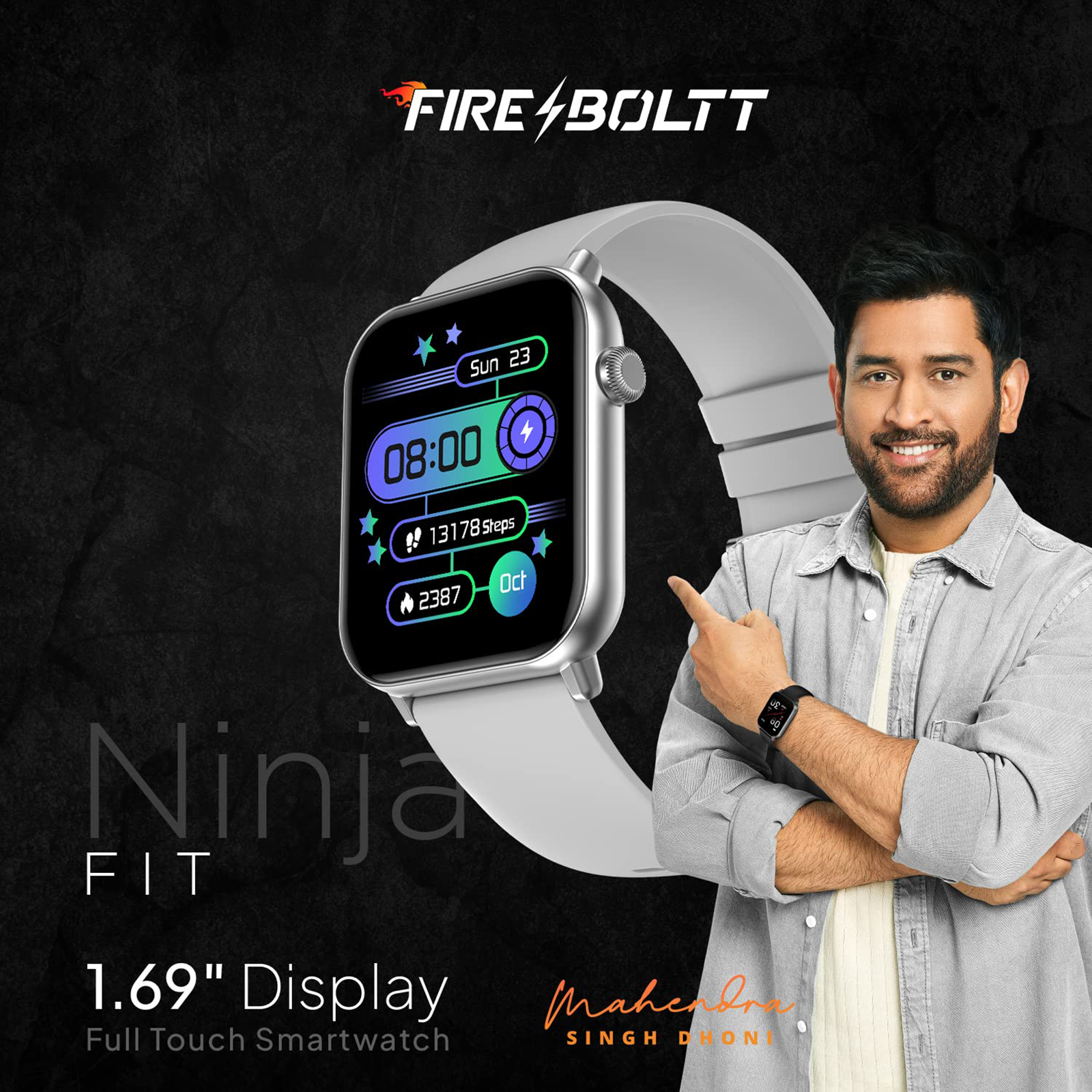 Fire-Boltt Ninja Smartwatch Full Touch 60 Sports Modes With, 43% OFF