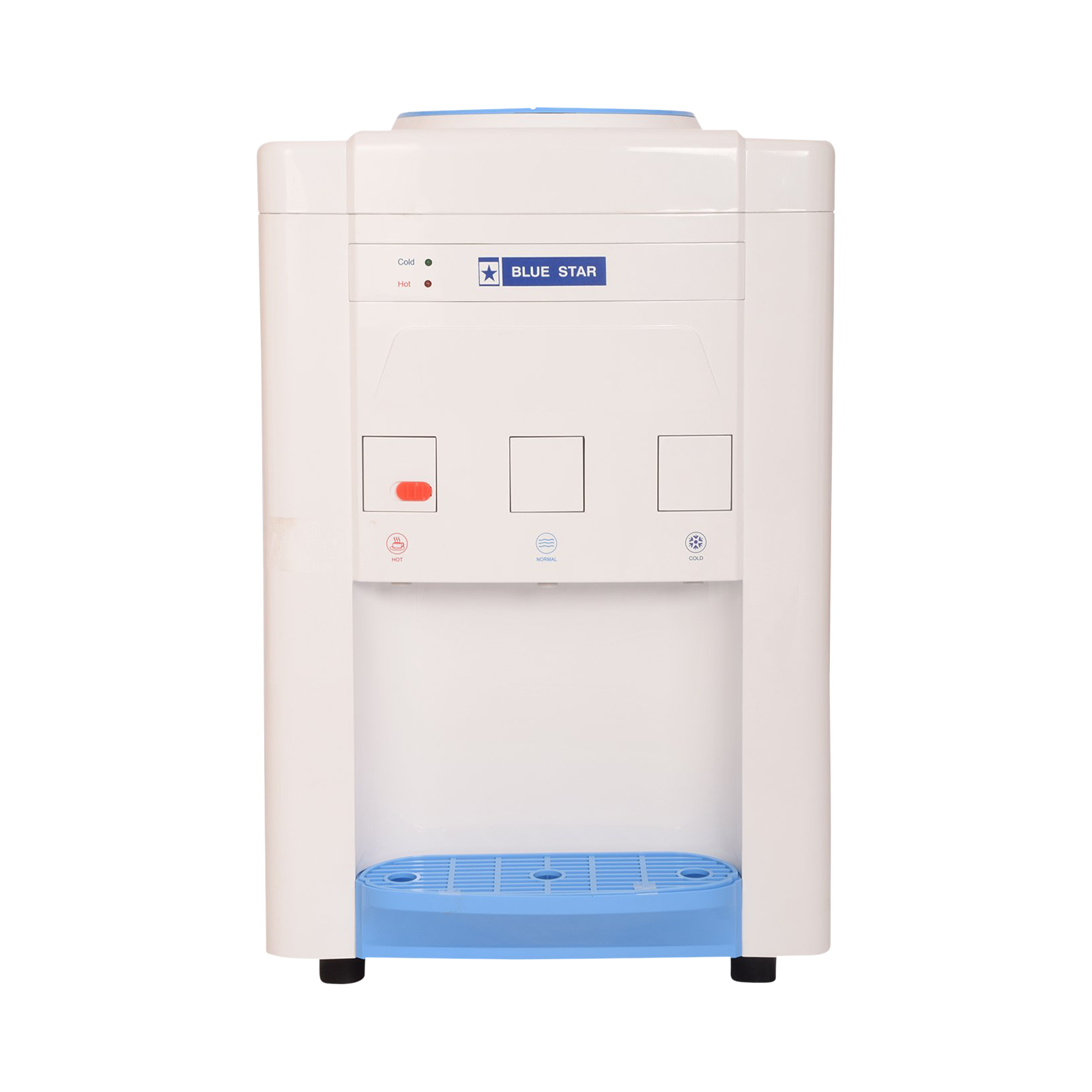 Blue Star Hot, Cold and Normal Top Load Water Dispenser with 3 Taps (White)