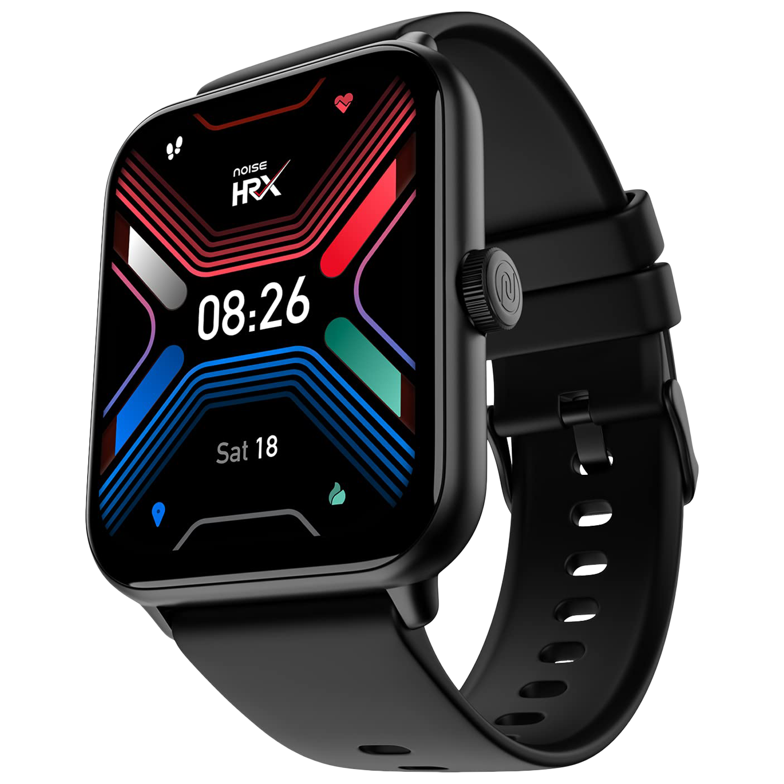 Noise HRX Sprint Smartwatch with Bluetooth Calling (48.5mm TFT Display, IP67 Water Resistant, Jet Black Strap)
