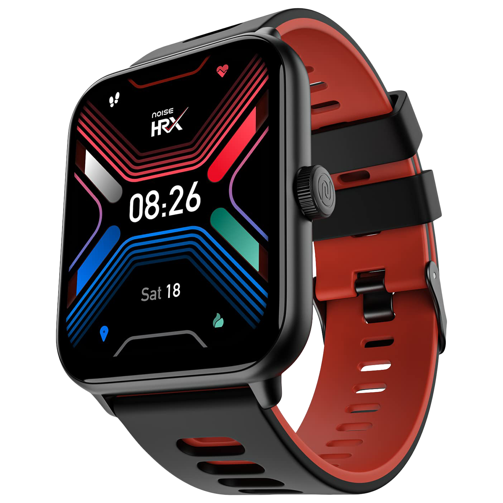 noise HRX Sprint Smartwatch with Bluetooth Calling (48.5mm TFT Display, IP67 Water Resistant, Active Black Strap)
