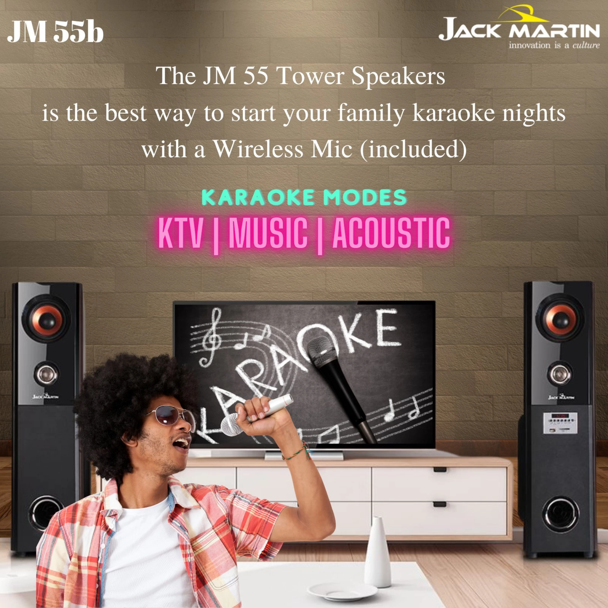 Buy Jack Martin 80W Bluetooth Home Theatre with Remote (Heavy Bass Output,  2.1 Channel, Black) Online - Croma
