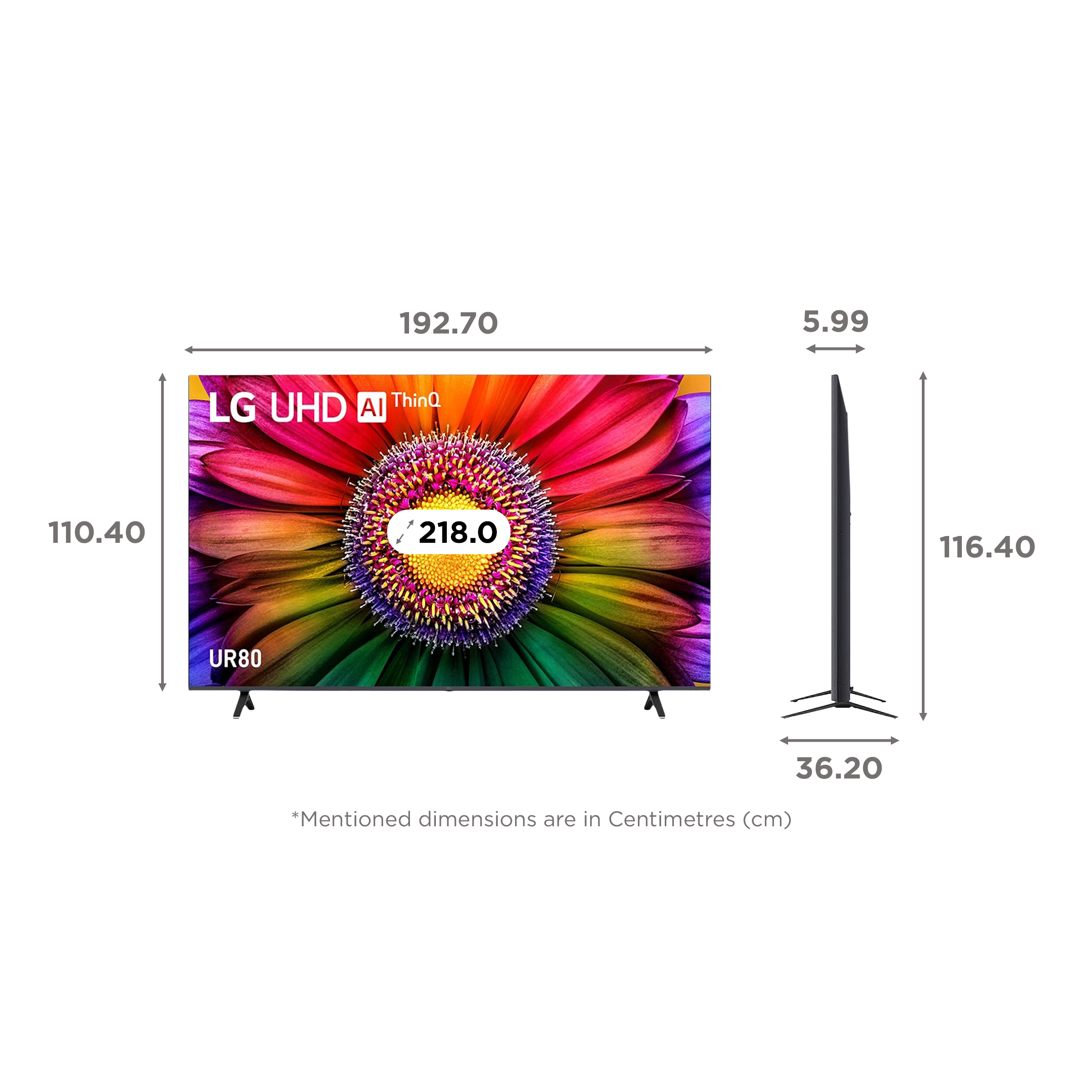 LG UR80 86 (218cm) 4K UHD Smart TV | HDR10 Pro |120 Hz