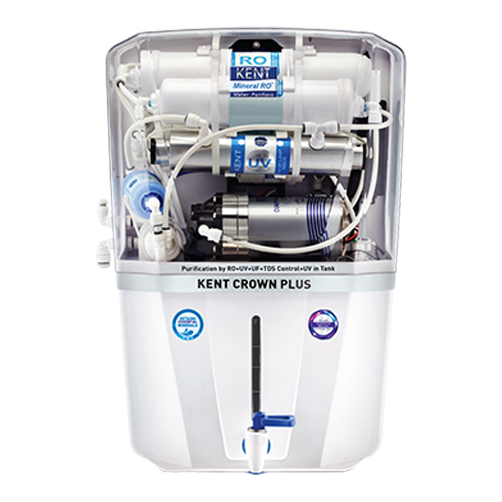 Buy KENT Elegant Copper 8L RO + UF + UV-in-tank + TDS + Copper Water  Purifier with Overflow Protection (White) Online - Croma