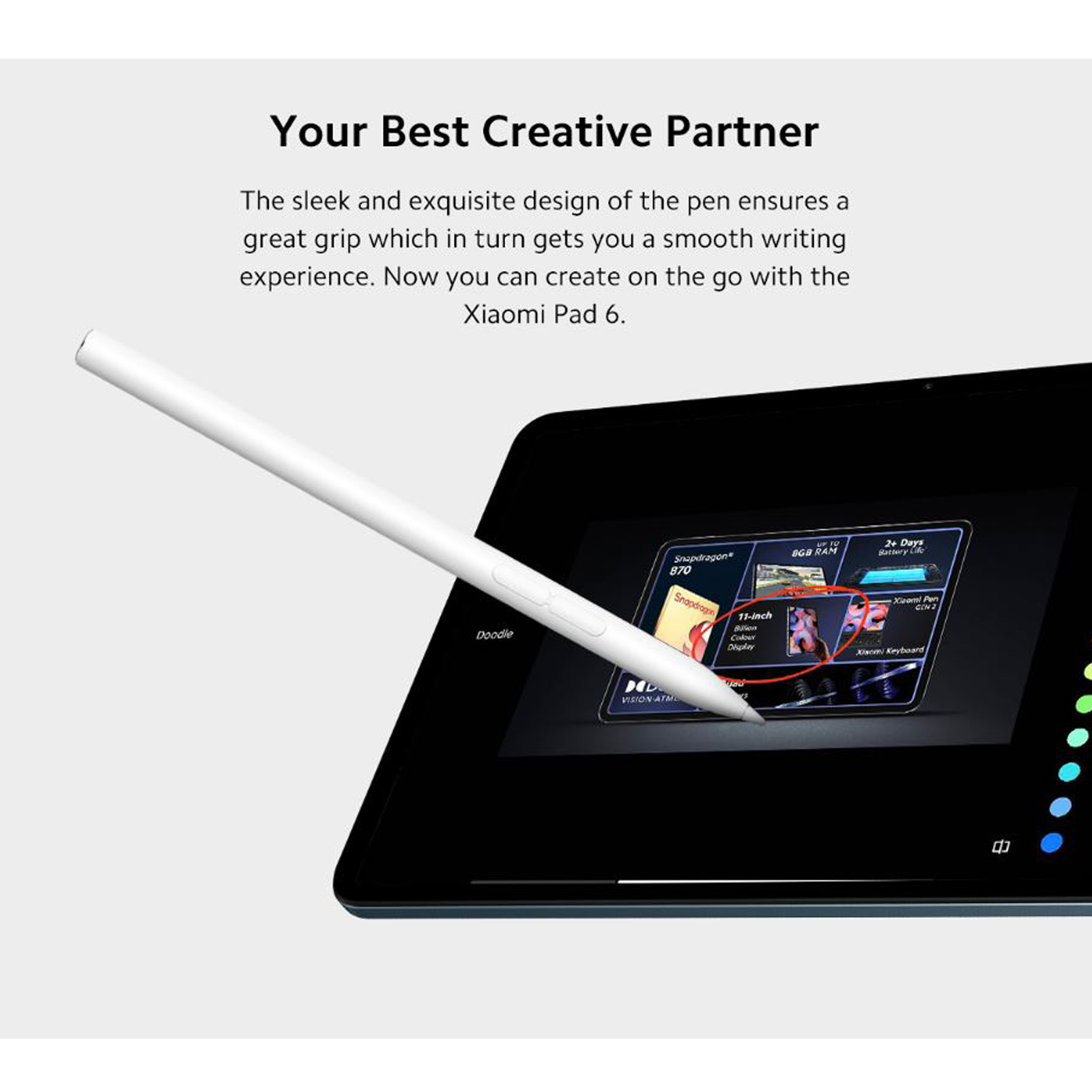 Original New Xiaomi Focus Stylus Pen for Xiaomi Pad 6 Max 14.0 Inch Tablet  PC