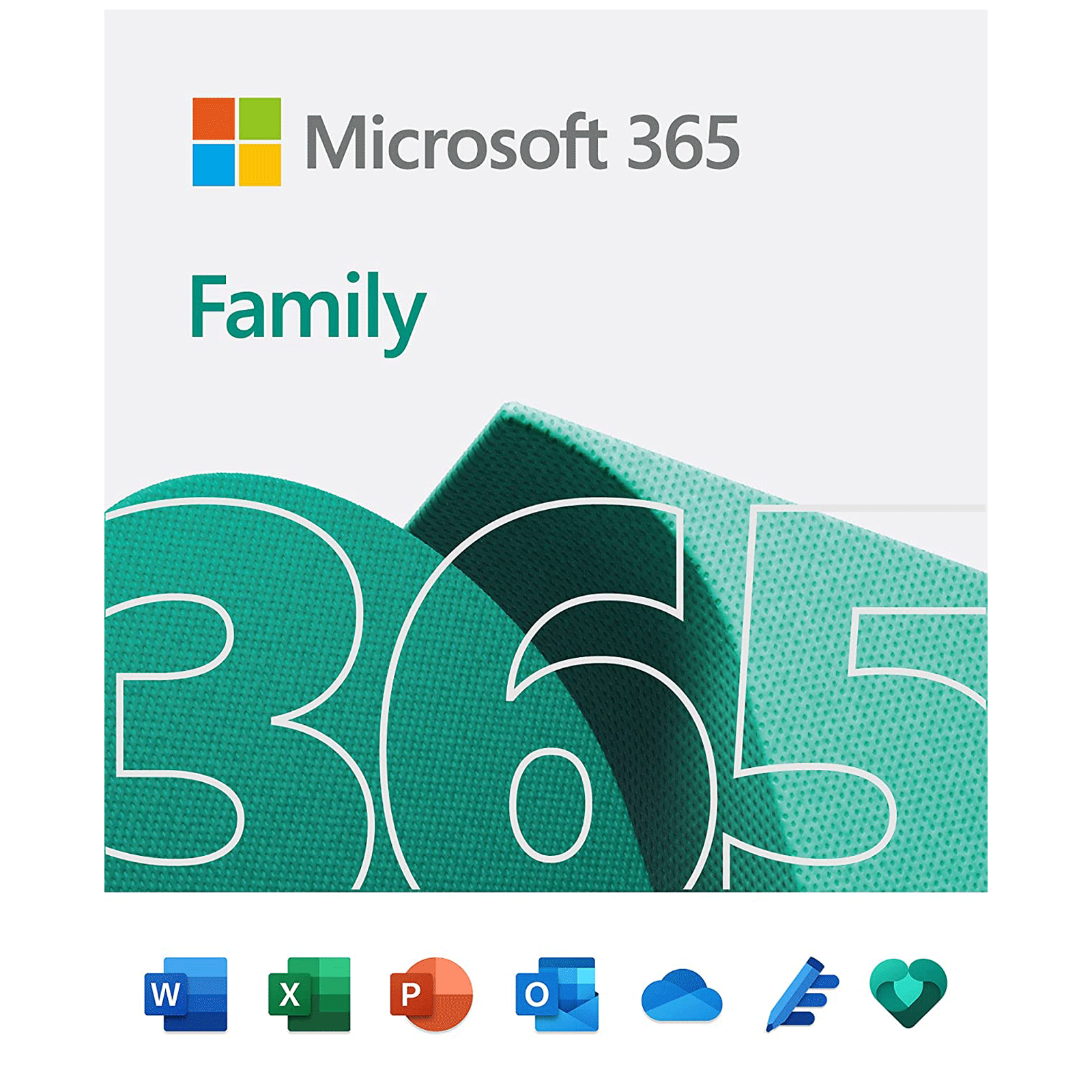 

Microsoft 365 Family For PC, Mac, iOS and Android (6 Users, 12 Months), Multi color