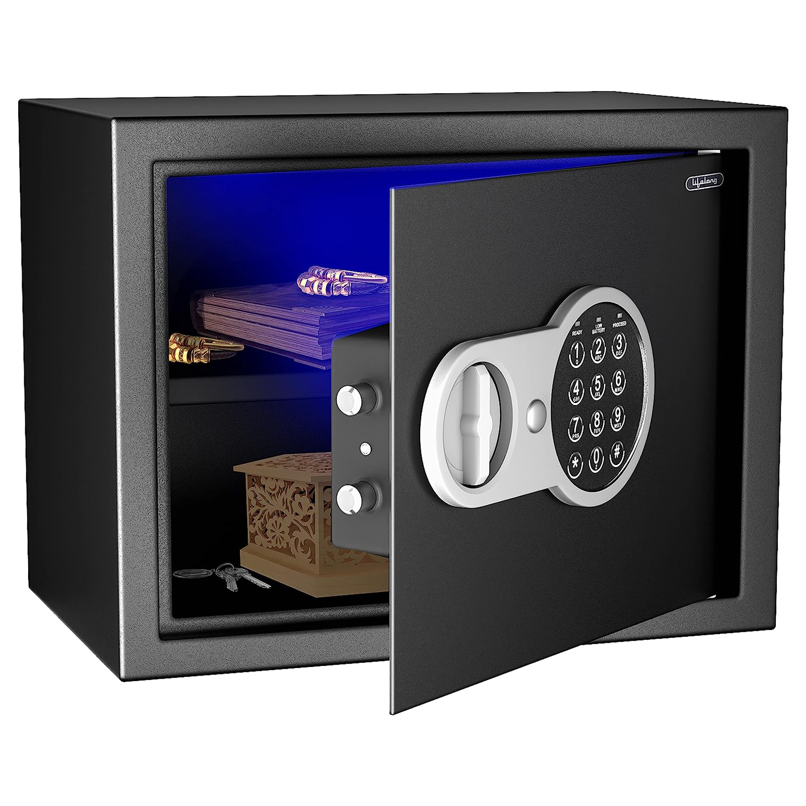 

Lifelong LLHSL08 22 Litres Digital Safety Lockers (1 Shelve, Black)