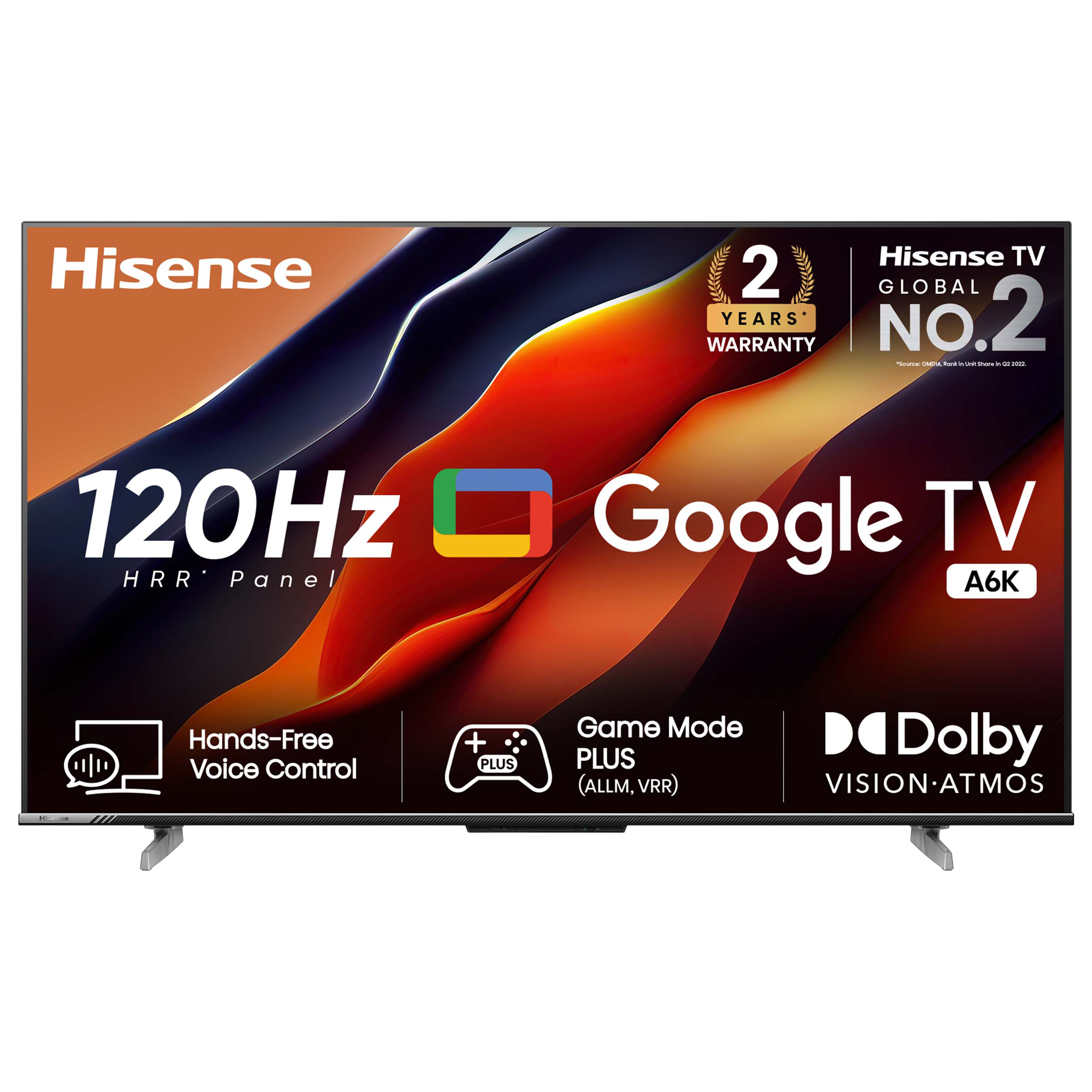 

Hisense A6K 191 cm (75 inch) 4K Ultra HD LED Google TV with Dolby Atmos, Black