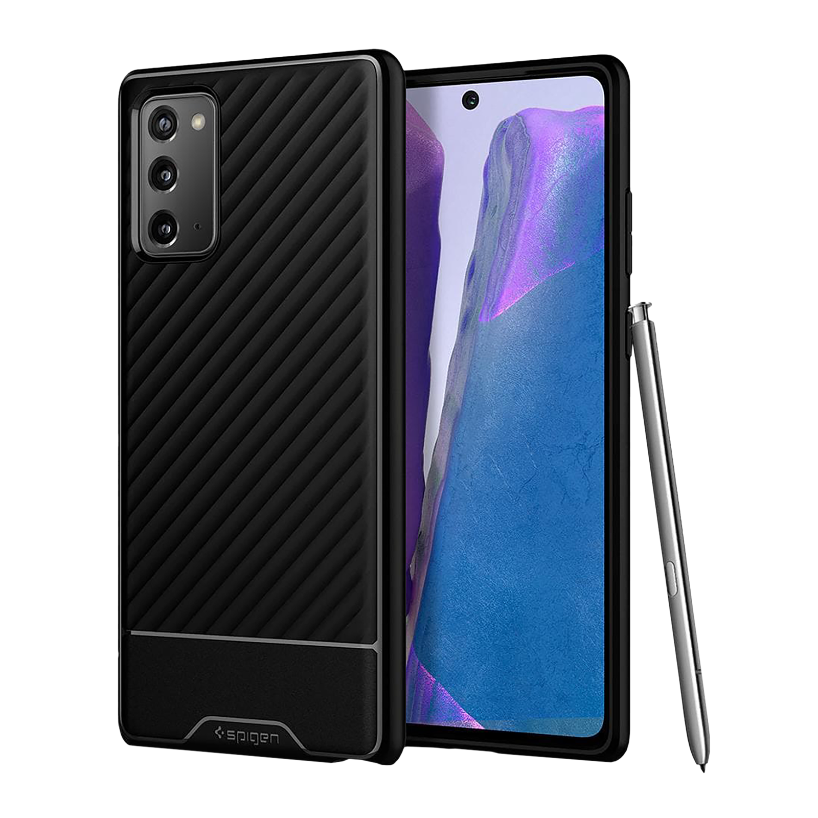 

spigen Core Armor Thermoplastic Polyurethane Back Case for Samsung Galaxy Note 20/Note20Â 5G (Air Cushion Technology, ACS01368, Black)