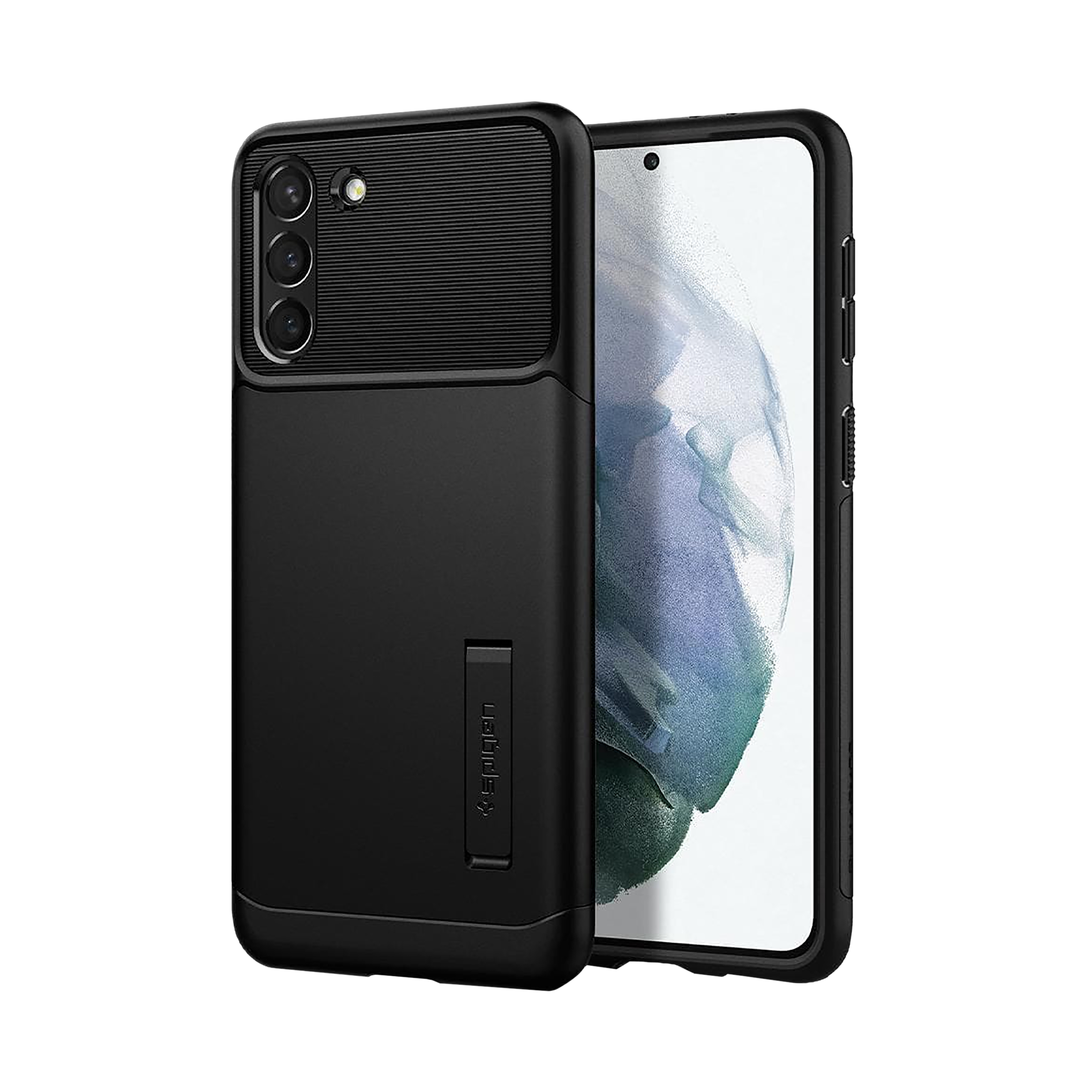 

spigen Slim Armor TPU & PC Back Case For Galaxy S21 Plus 5G (Air Cushion Technology, ACS02410, Black)