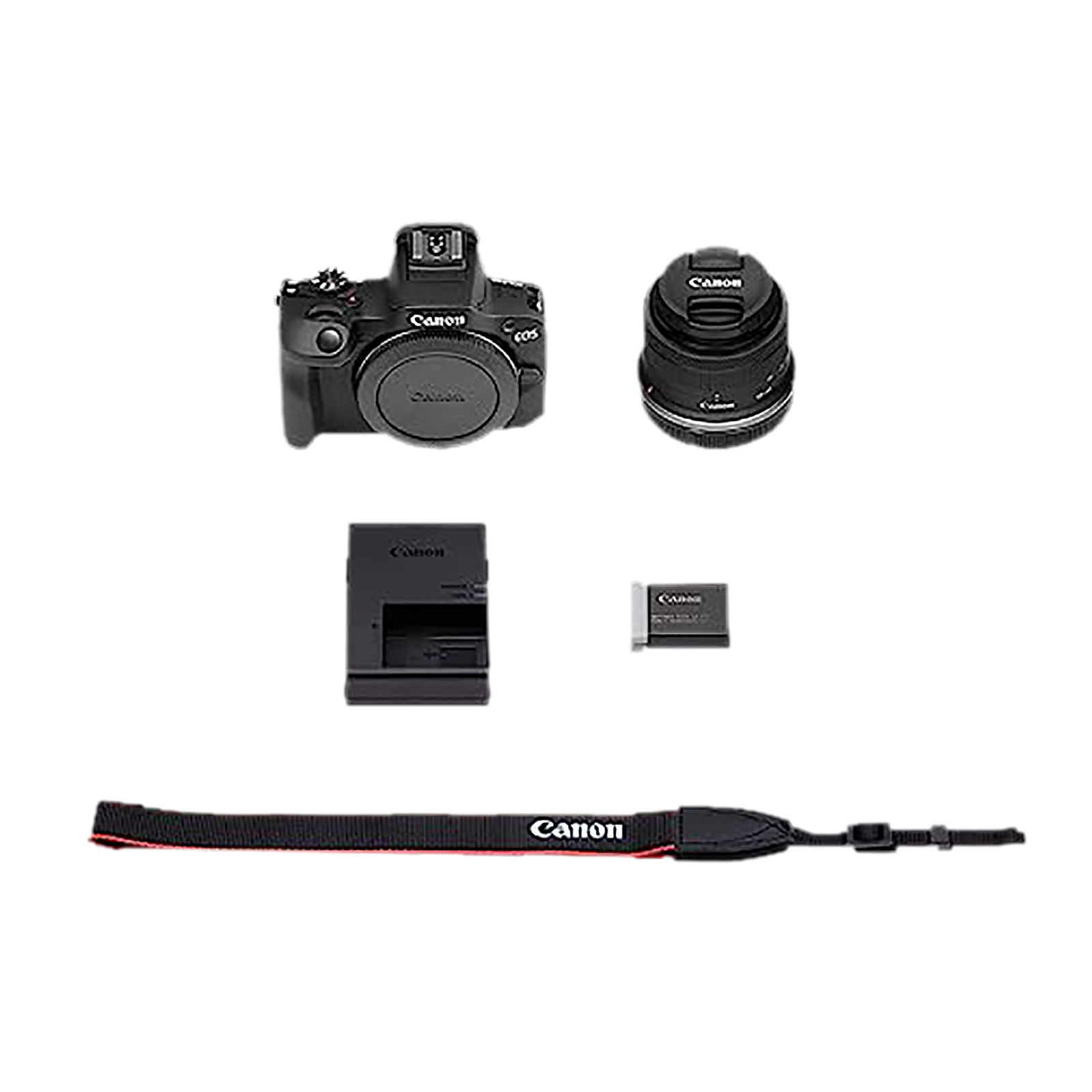 Canon EOS R100 Mirrorless Camera with 18-45mm Lens + 64GB Memory Card,  Case, Hood, Grip-Pod, Filter Professional Photo Bundle 